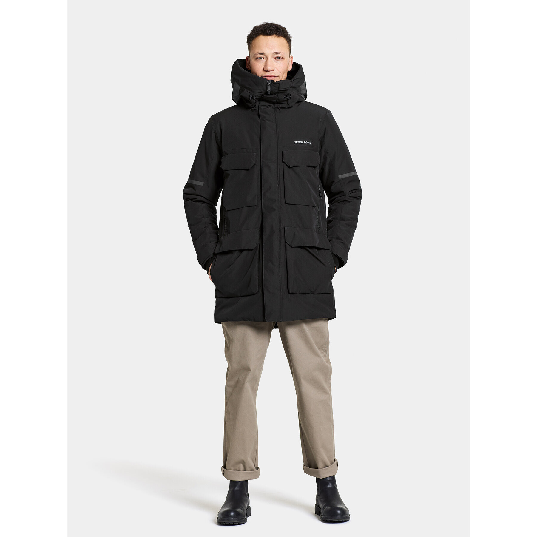 Didriksons Télikabát Drew Usx Parka 7 504853 Fekete Standard Fit - Pepit.hu