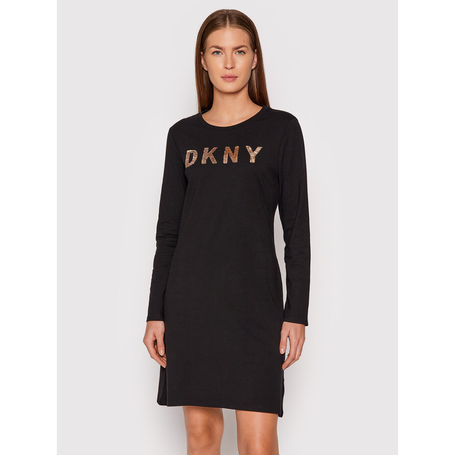 DKNY Hétköznapi ruha DD1GN18R Fekete Regular Fit - Pepit.hu