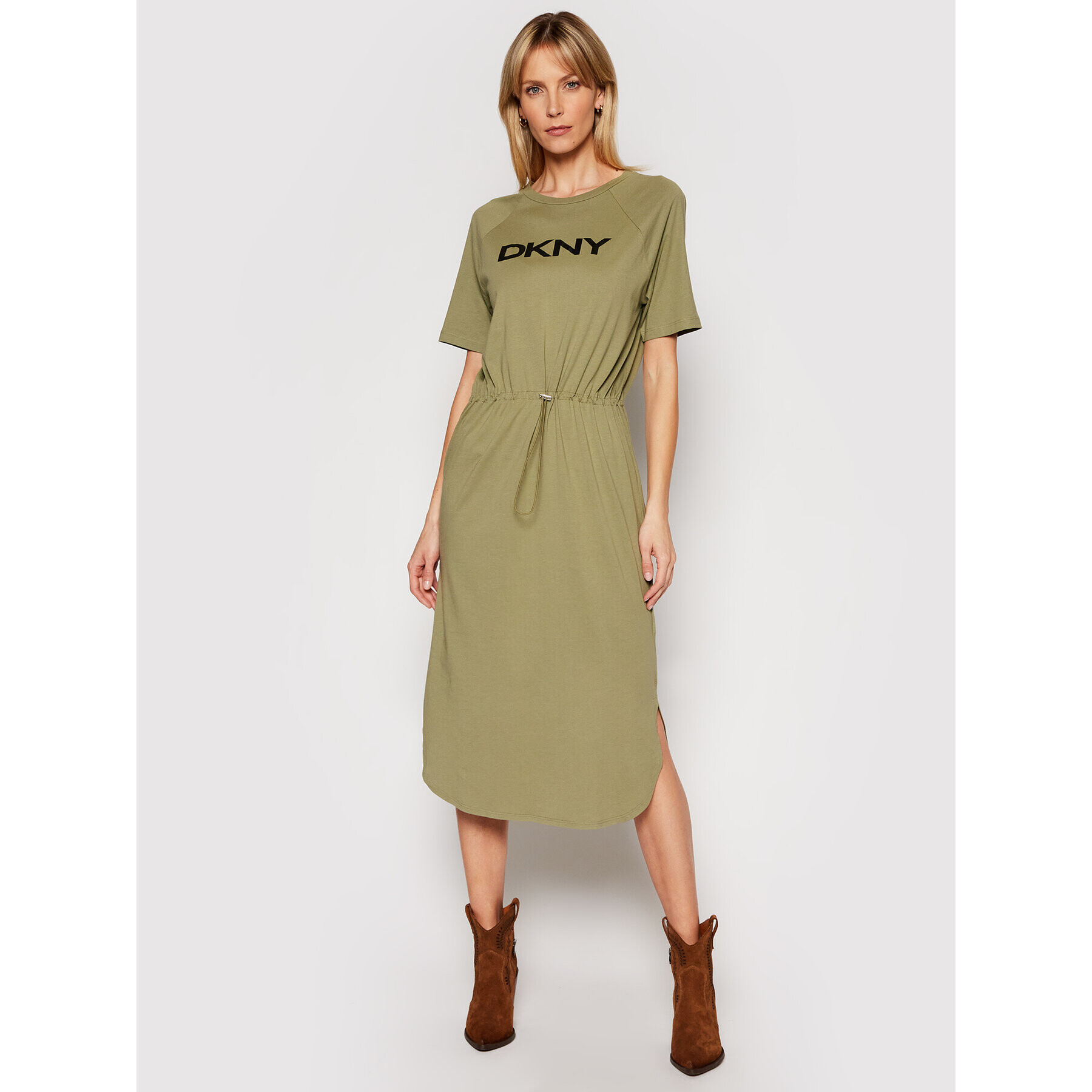 DKNY Hétköznapi ruha P1BD7EGQ Zöld Regular Fit - Pepit.hu