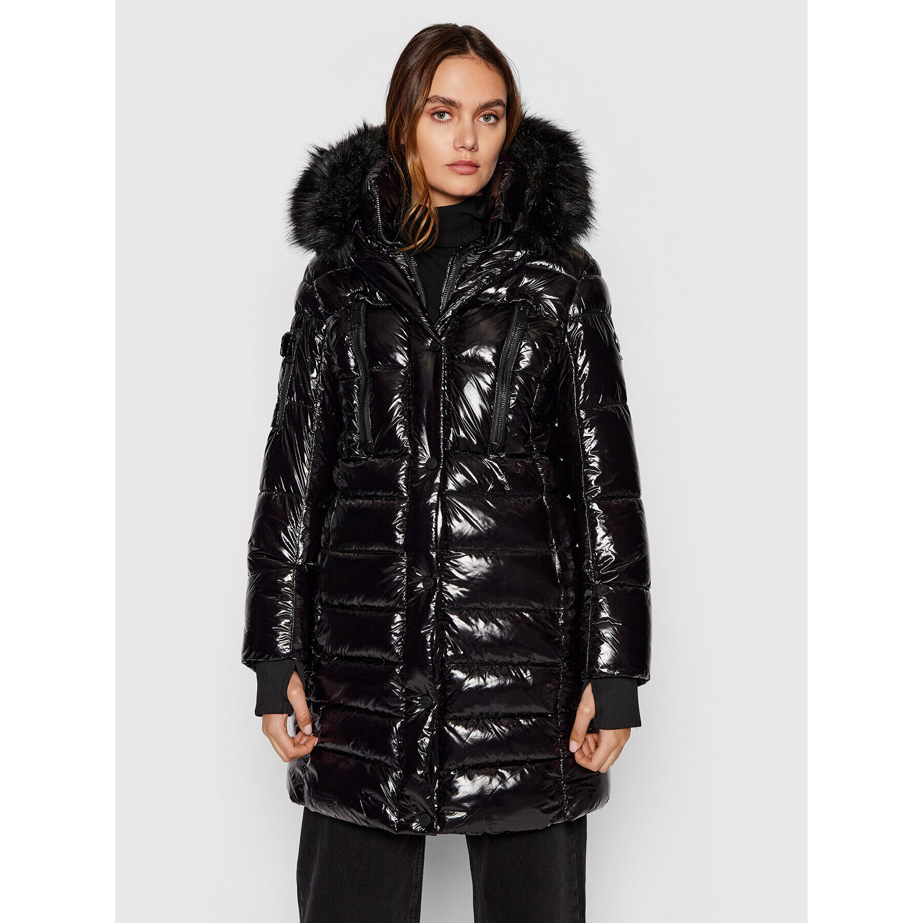 DKNY Pehelykabát DL1MPF94 Fekete Regular Fit - Pepit.hu