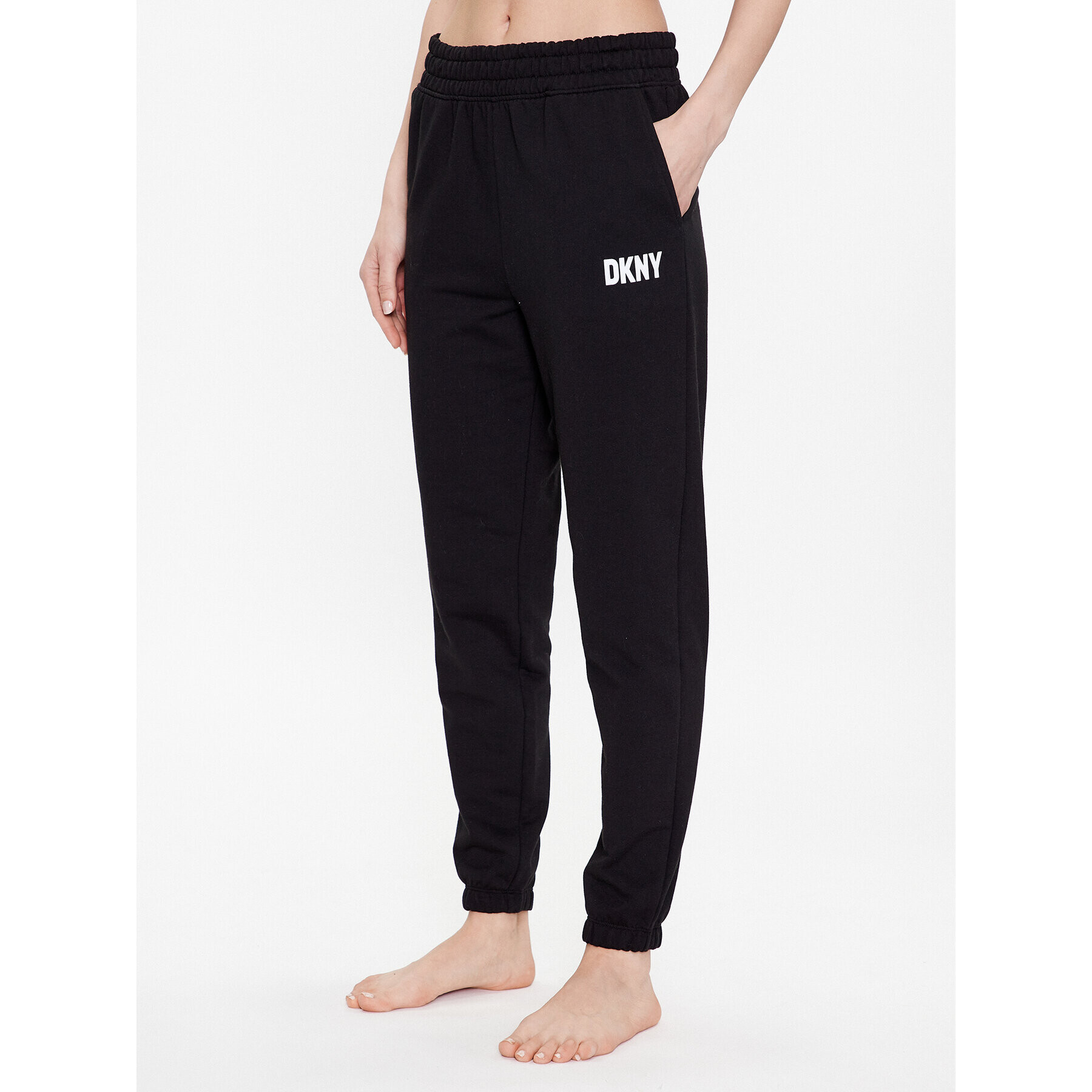 DKNY Pizsama nadrág YI2822629 Fekete Regular Fit - Pepit.hu