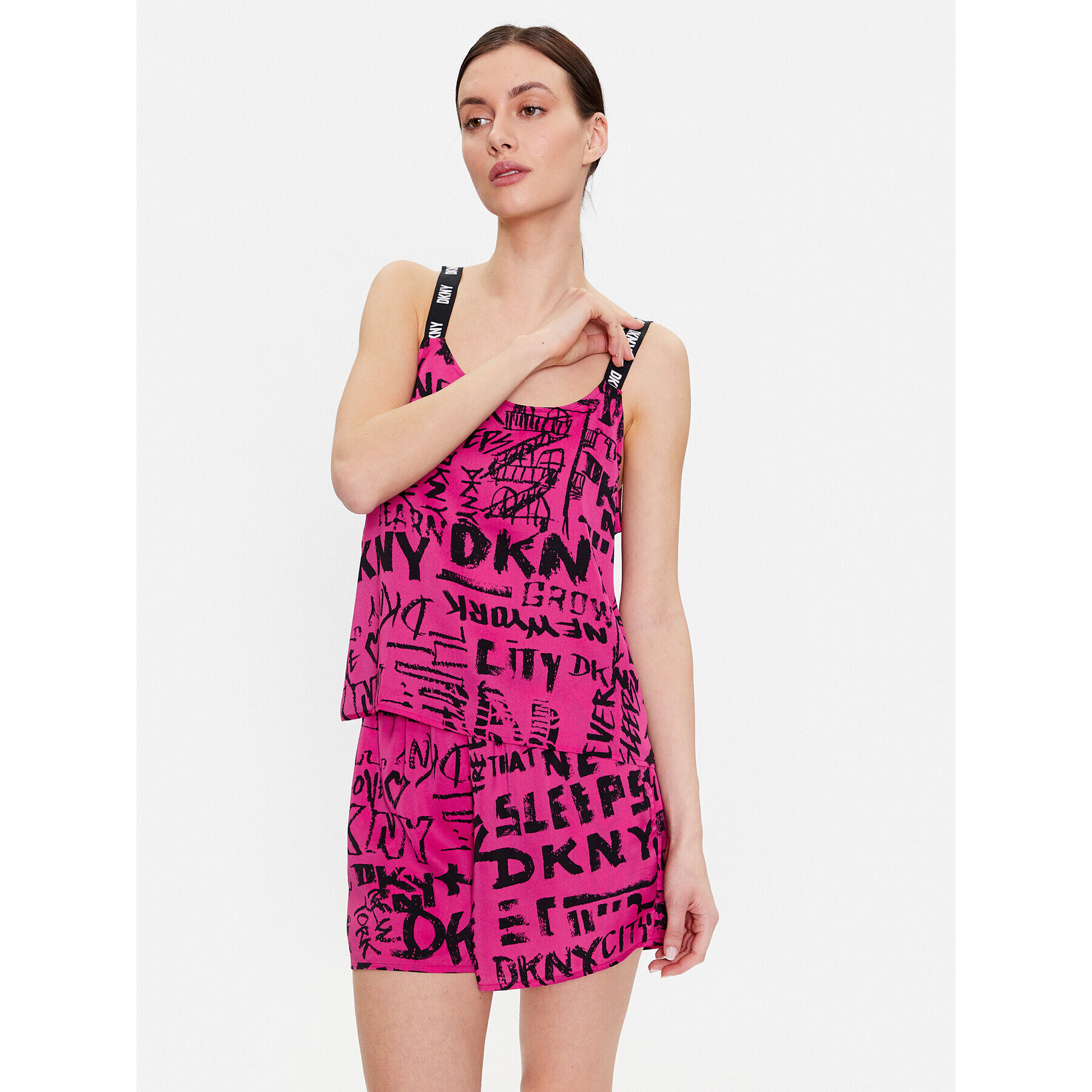 DKNY Pizsama YI2522629 Rózsaszín Regular Fit - Pepit.hu