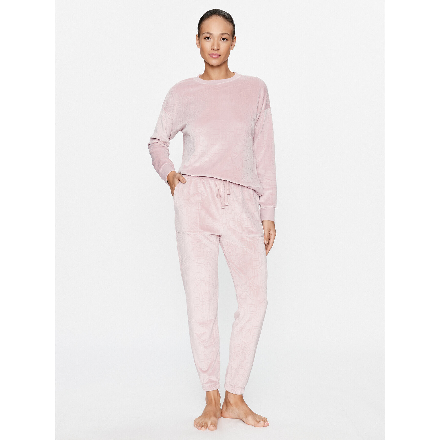 DKNY Pizsama YI2822695 Rózsaszín Regular Fit - Pepit.hu