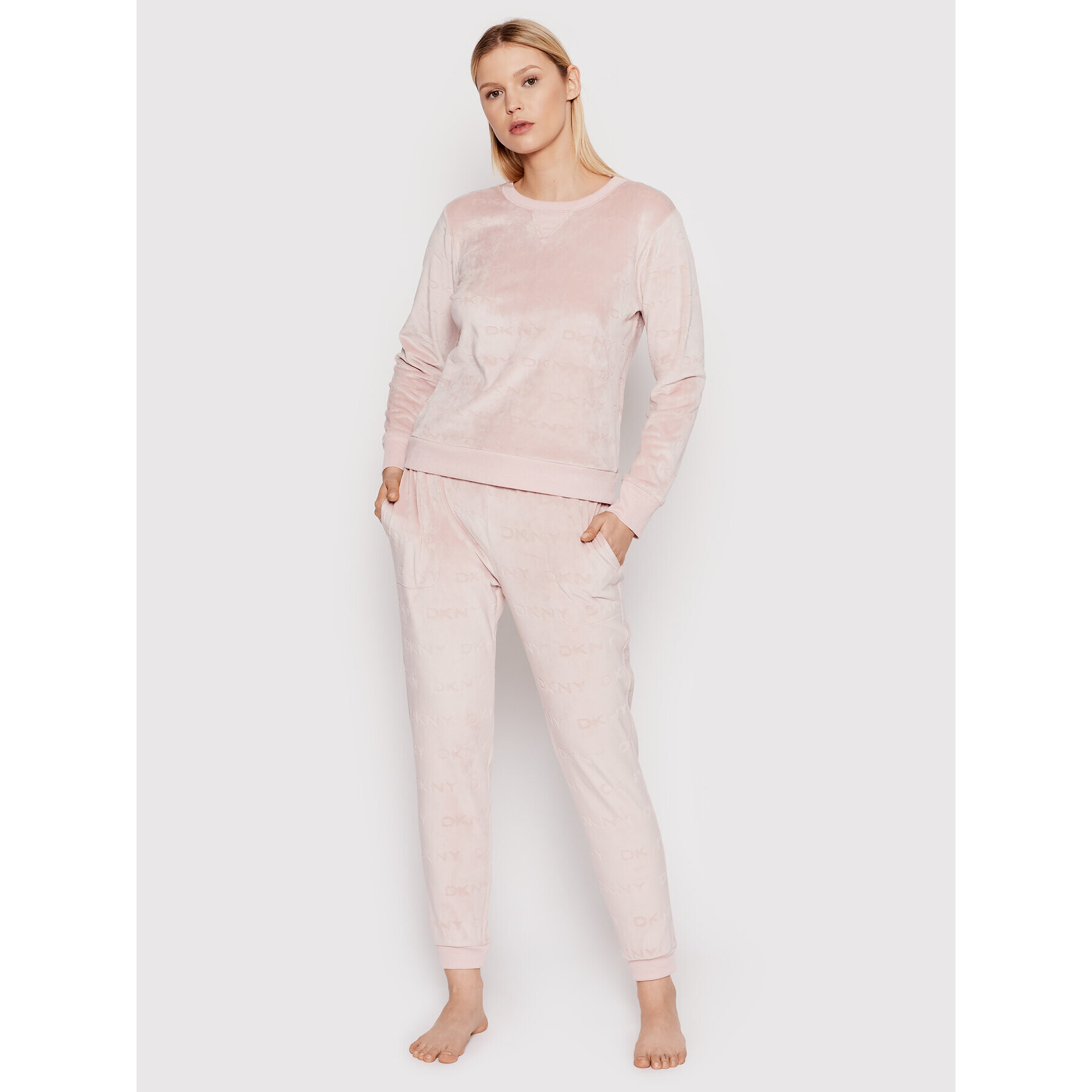 DKNY Pizsama YI2922450 Rózsaszín Regular Fit - Pepit.hu