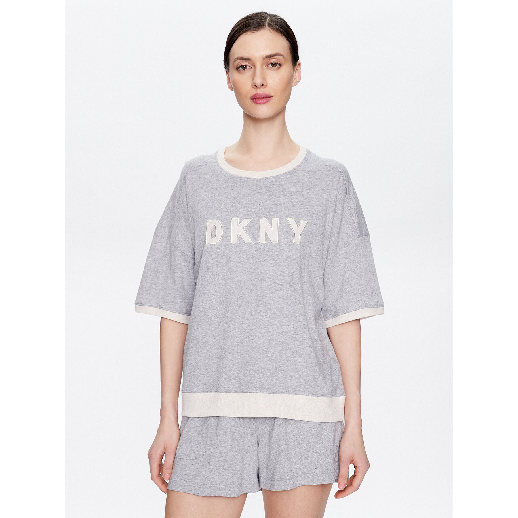 DKNY Pizsama YI3919259 Szürke Regular Fit - Pepit.hu