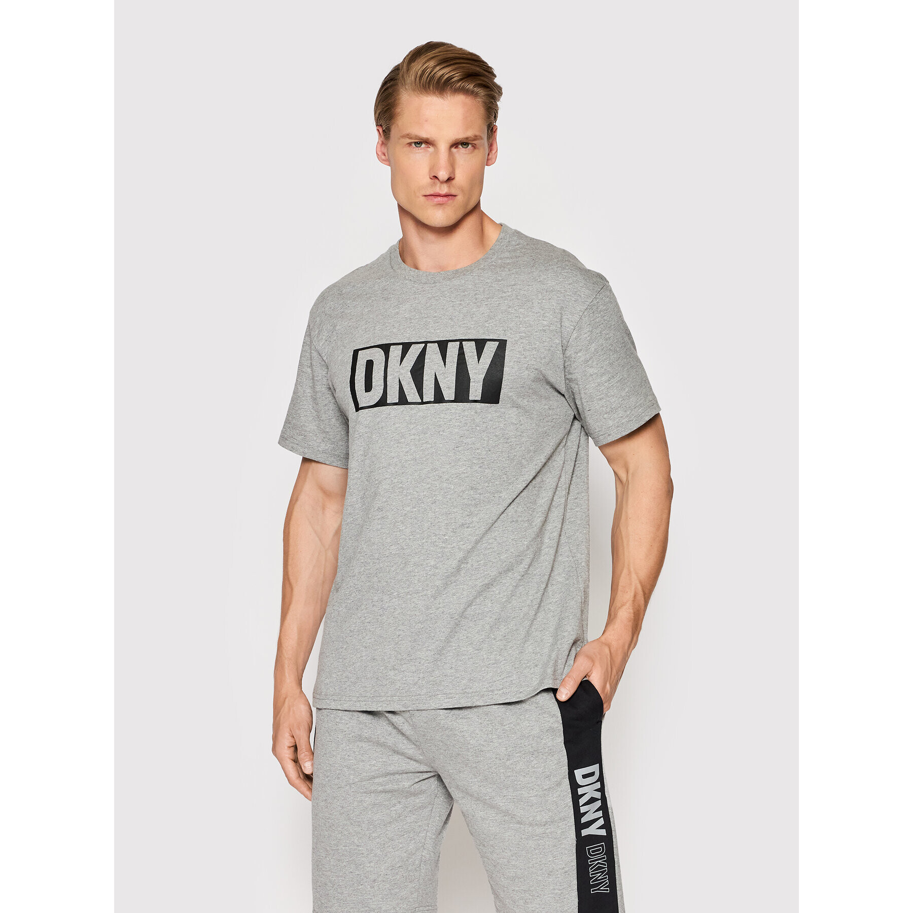 DKNY Póló N5_6810_DKY Szürke Regular Fit - Pepit.hu