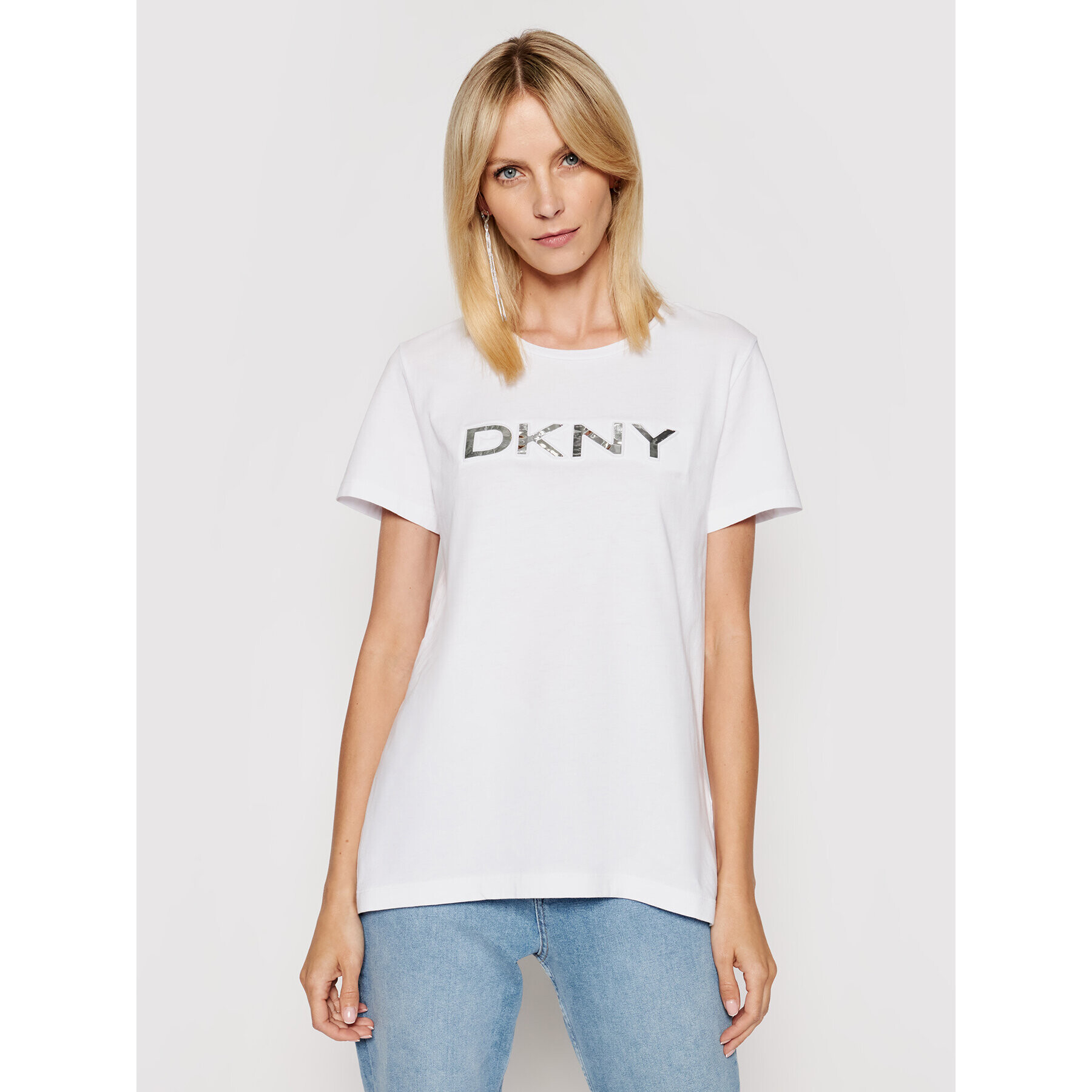 DKNY Póló P0DH7CNA Fehér Regular Fit - Pepit.hu