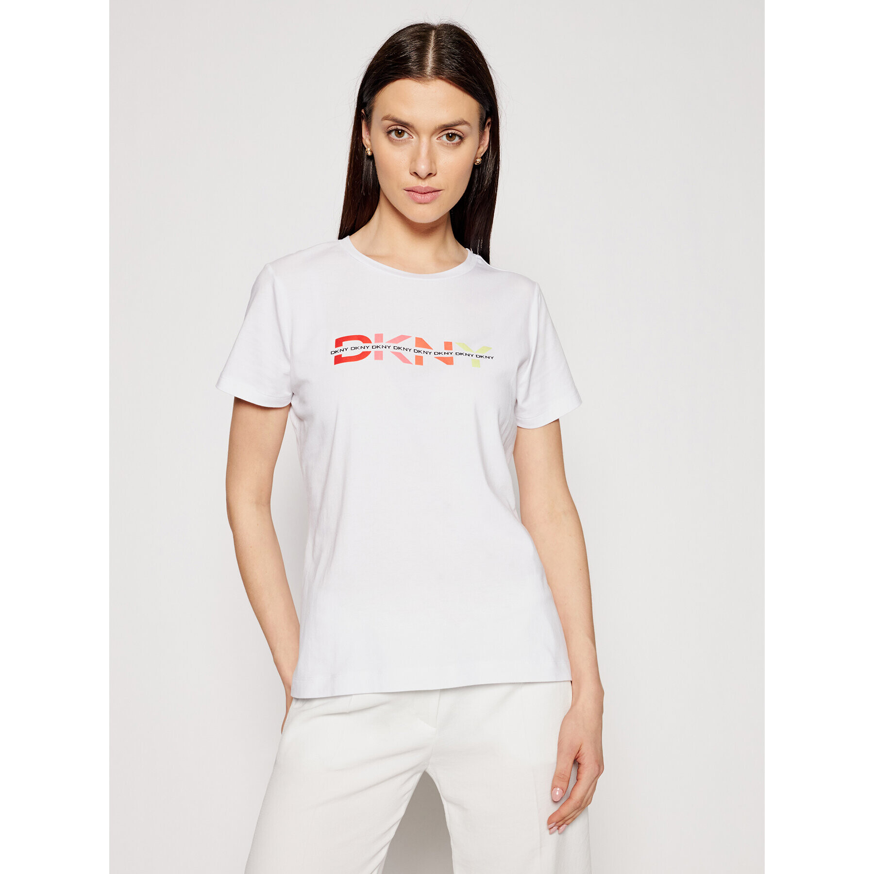 DKNY Póló P1BUTDNA Fehér Regular Fit - Pepit.hu