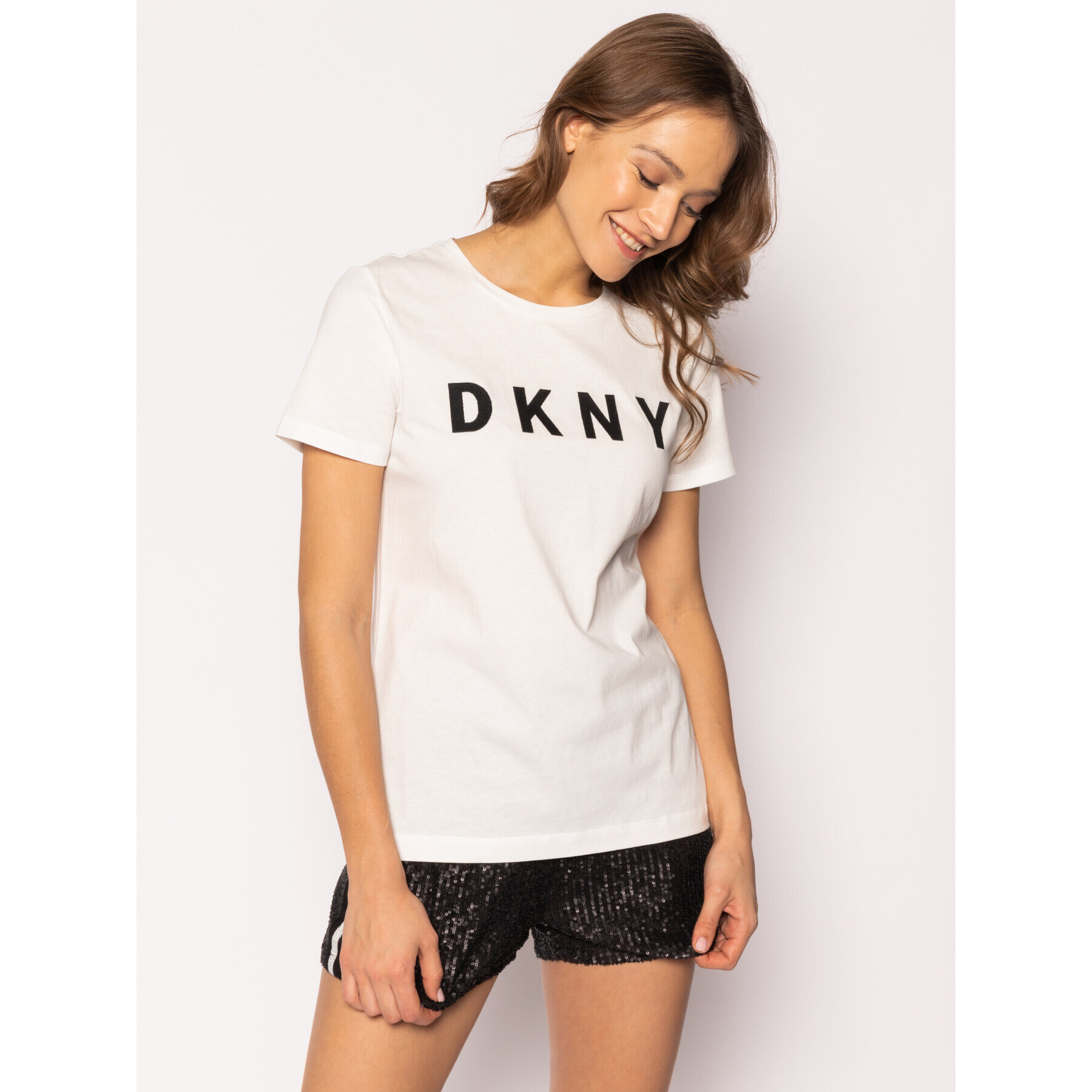 DKNY Póló W3276CNA Fehér Regular Fit - Pepit.hu