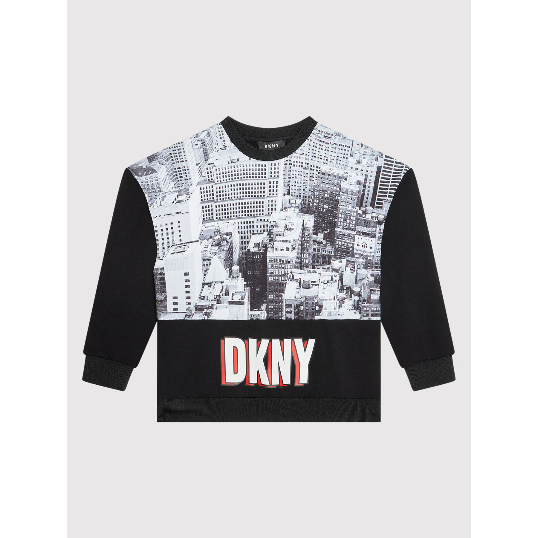 DKNY Pulóver D35R86 M Fekete Regular Fit - Pepit.hu