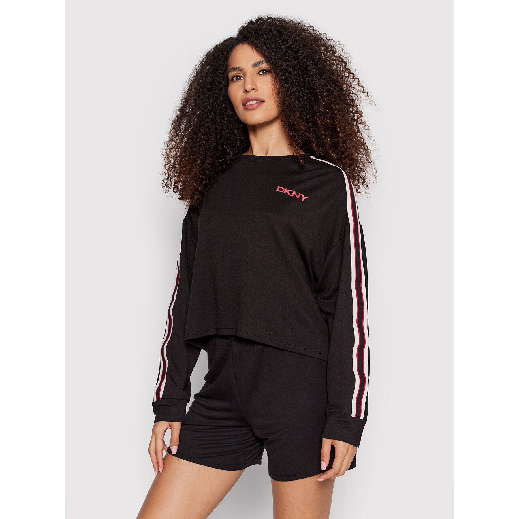 DKNY Pulóver YI2222534 Fekete Relaxed Fit - Pepit.hu