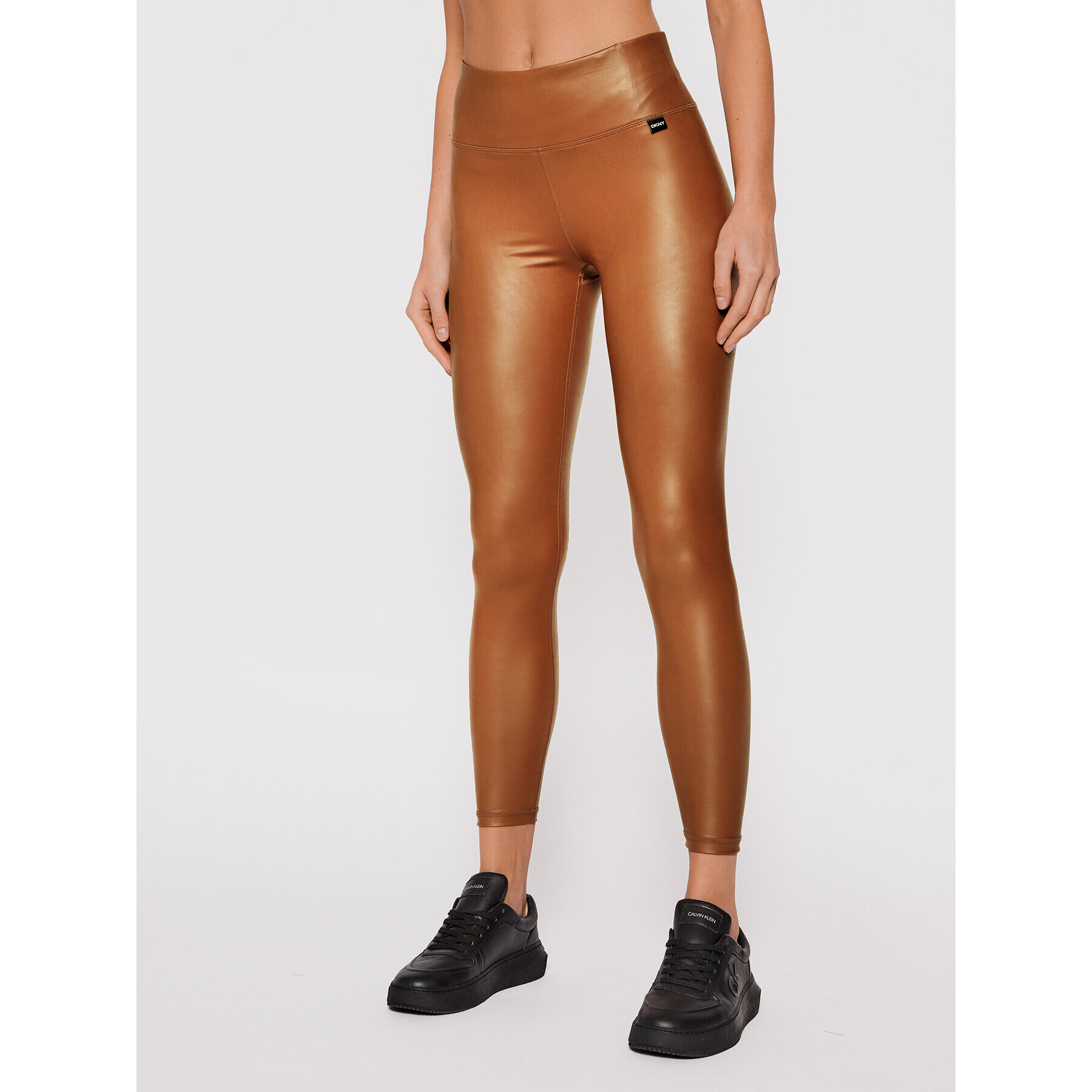 DKNY Sport Leggings DP1P2096 Barna Slim Fit - Pepit.hu