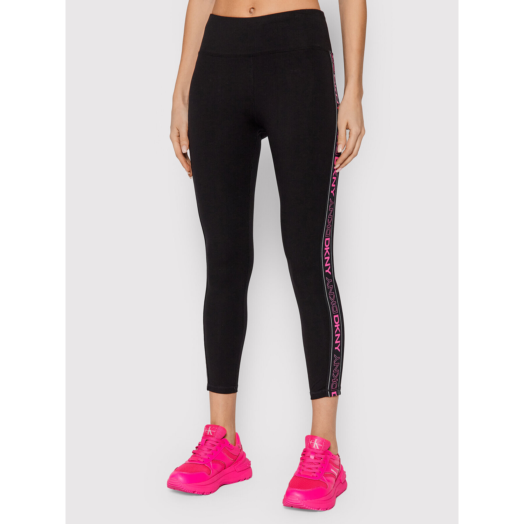 DKNY Sport Leggings DP1P2484 Fekete Slim Fit - Pepit.hu