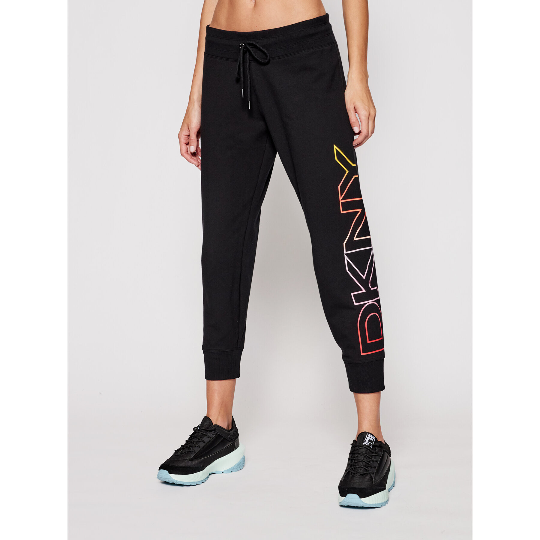 DKNY Sport Melegítő alsó DP1P2622 Fekete Regular Fit - Pepit.hu