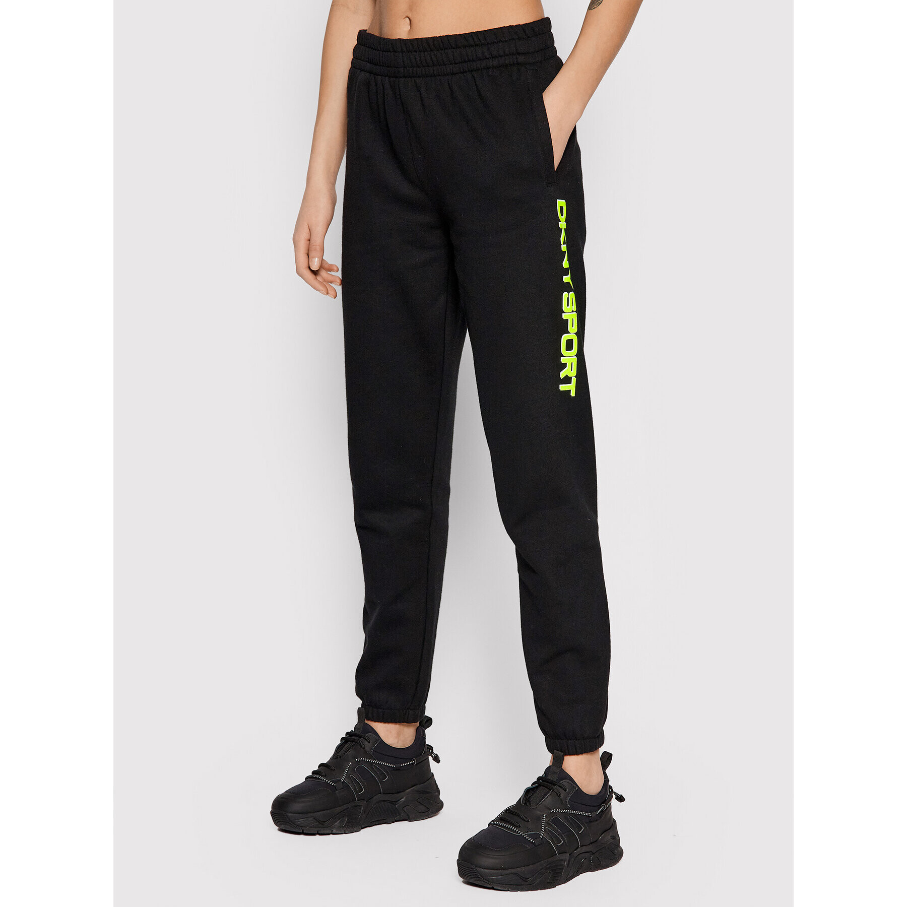 DKNY Sport Melegítő alsó DP1P2823 Fekete Regular Fit - Pepit.hu