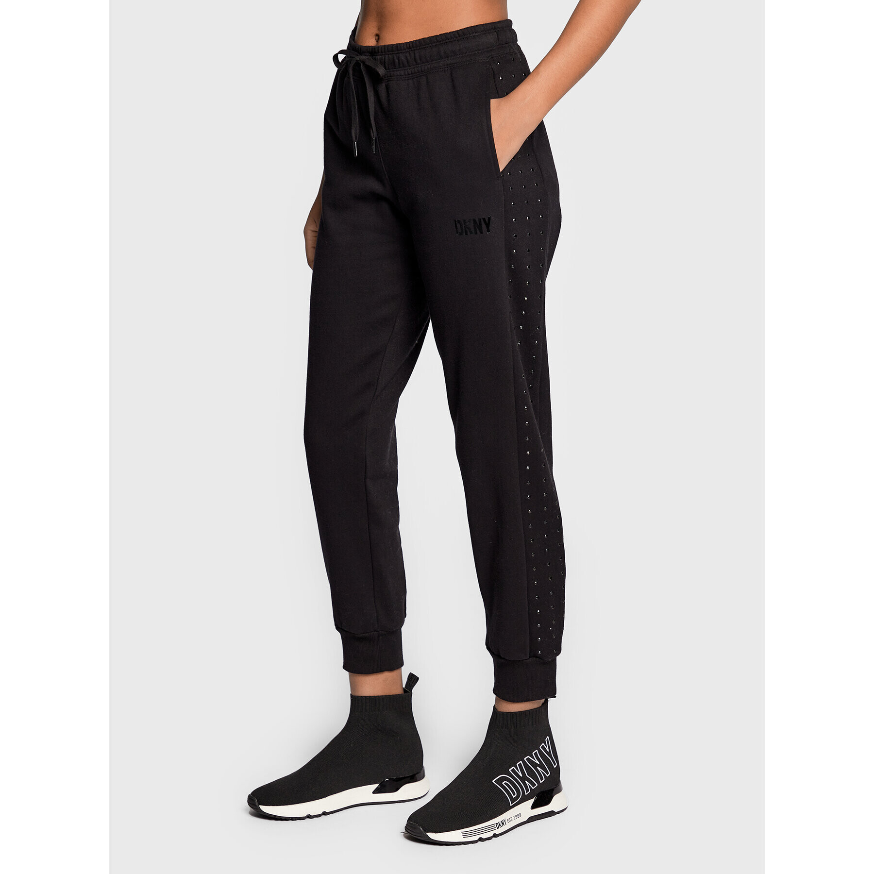 DKNY Sport Melegítő alsó DP2P2250 Fekete Regular Fit - Pepit.hu