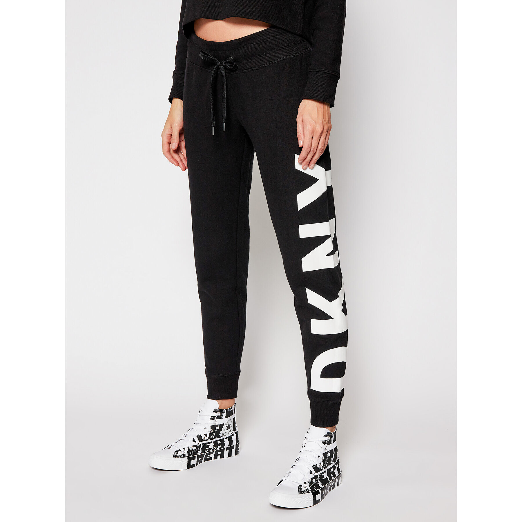 DKNY Sport Melegítő alsó DP8P1251 Fekete Regular Fit - Pepit.hu