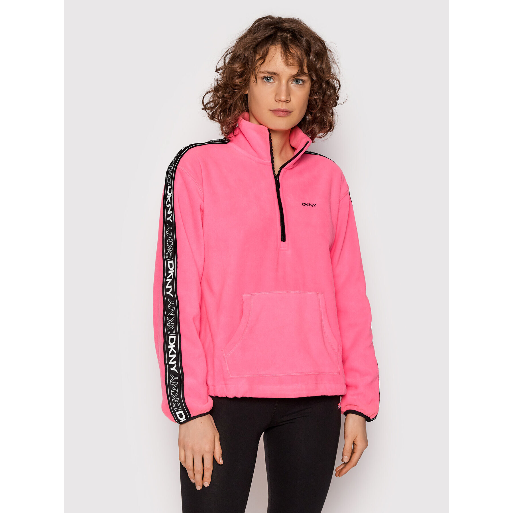 DKNY Sport Polár kabát DP1T8435 Rózsaszín Relaxed Fit - Pepit.hu