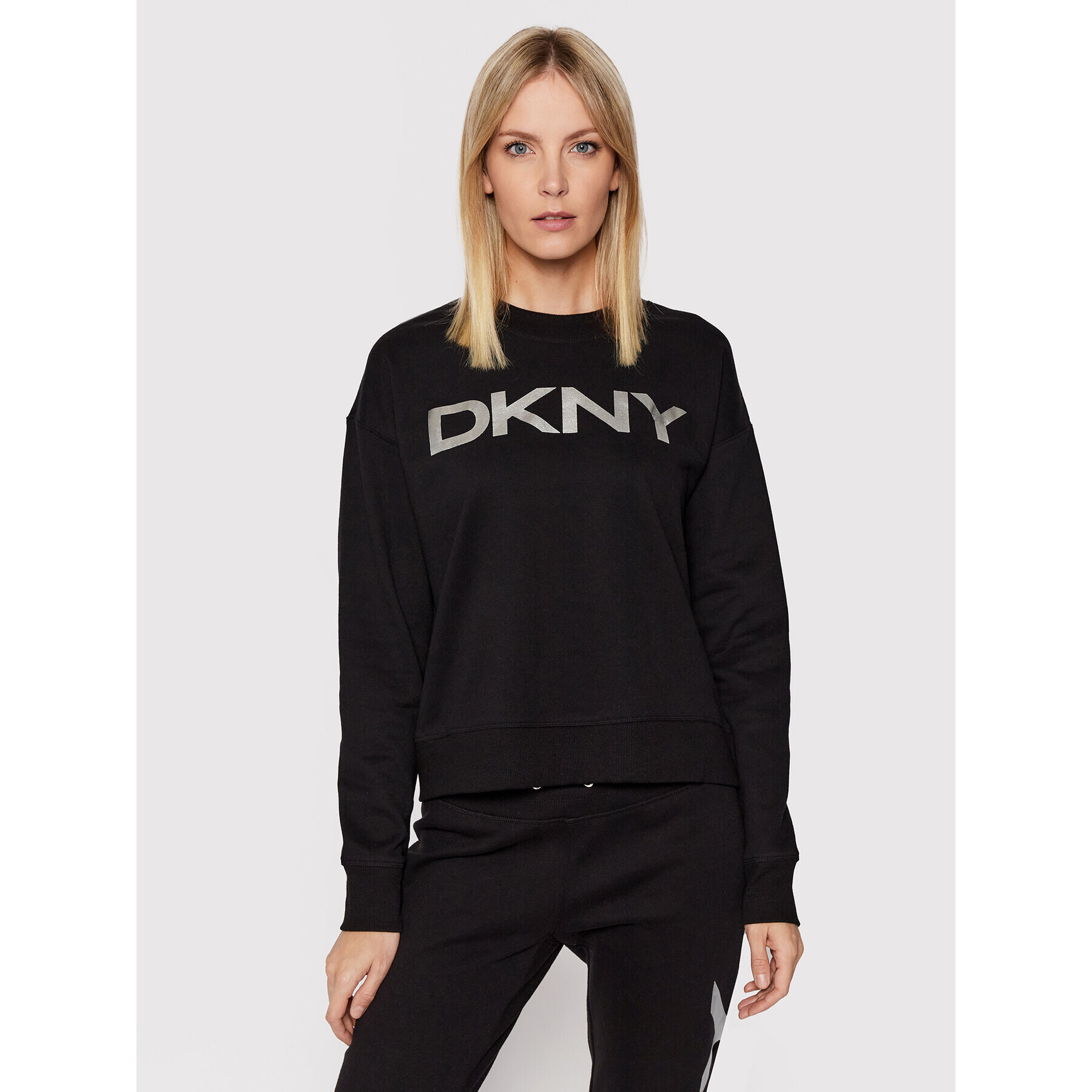 DKNY Sport Pulóver DP1T7974 Fekete Relaxed Fit - Pepit.hu