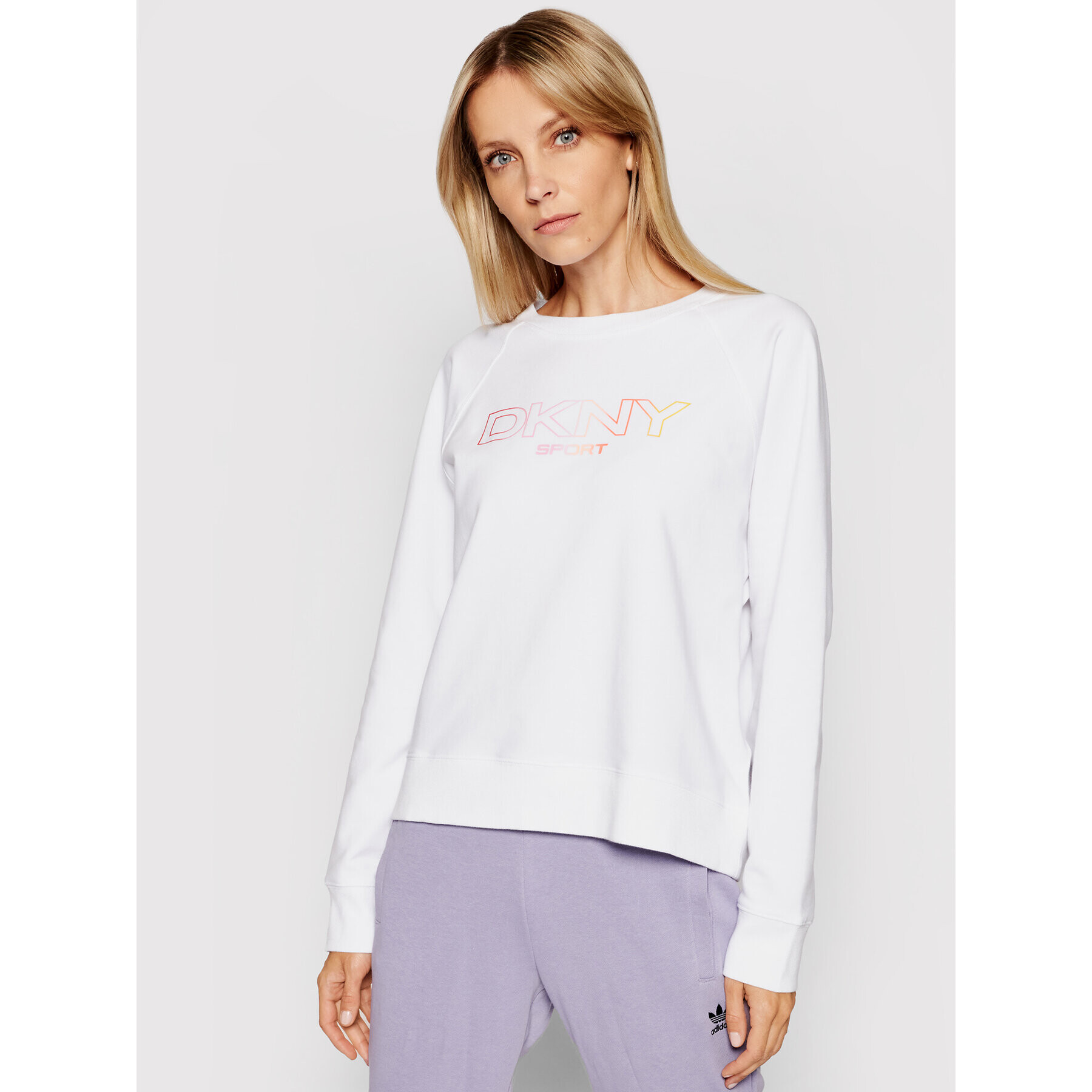 DKNY Sport Pulóver DP1T8022 Fehér Regular Fit - Pepit.hu