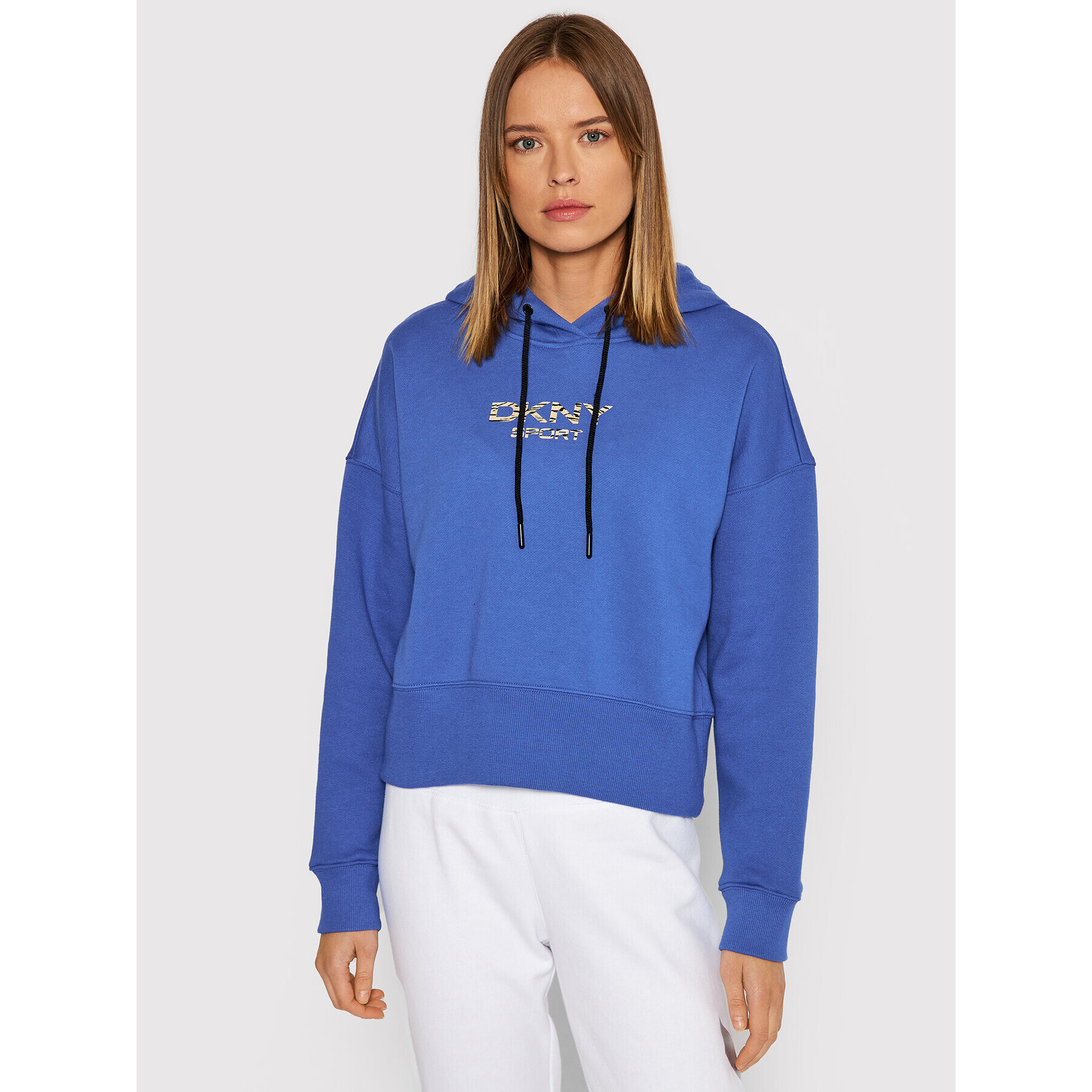 DKNY Sport Pulóver DP1T8221 Kék Relaxed Fit - Pepit.hu