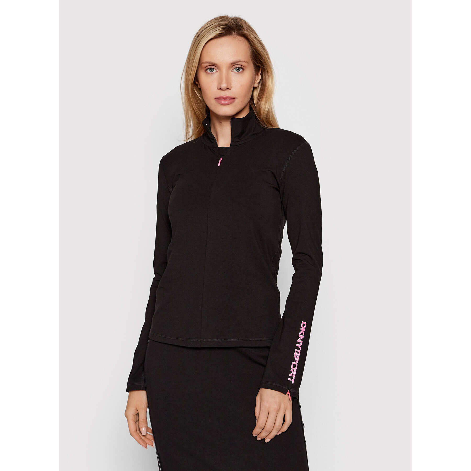 DKNY Sport Pulóver DP1T8404 Fekete Regular Fit - Pepit.hu