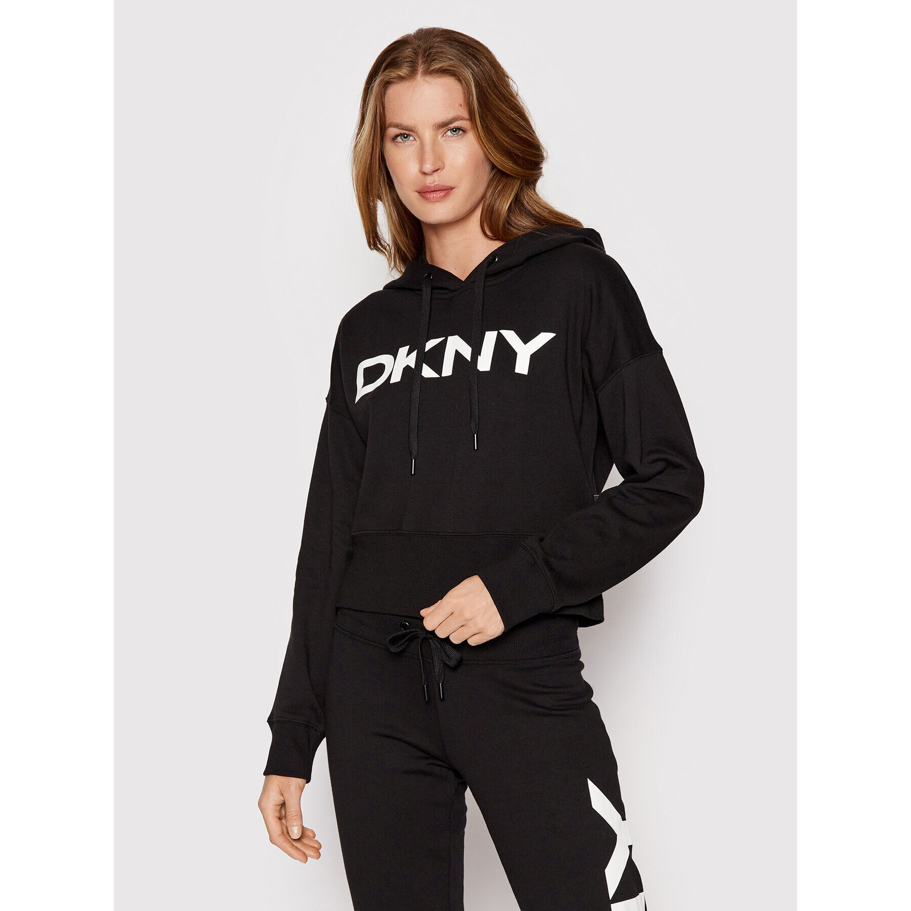 DKNY Sport Pulóver DP1T8642 Fekete Regular Fit - Pepit.hu