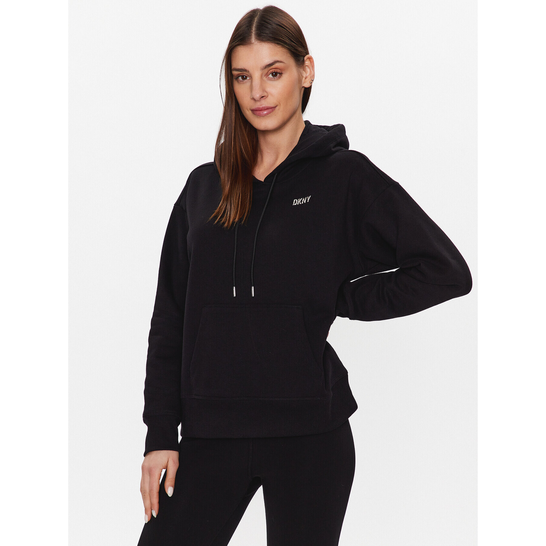 DKNY Sport Pulóver DP2T9057 Fekete Classic Fit - Pepit.hu