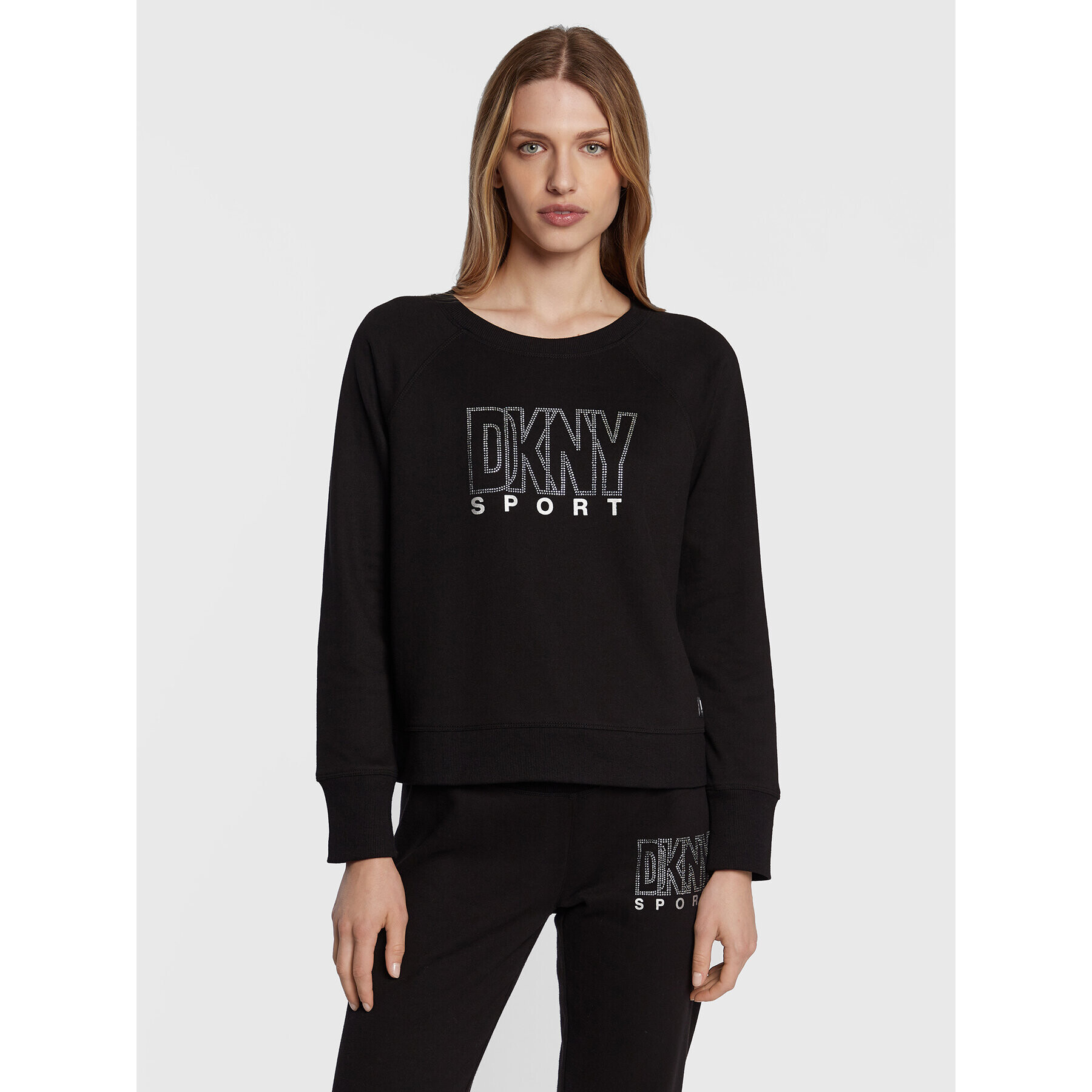 DKNY Sport Pulóver DP2T9071 Fekete Regular Fit - Pepit.hu