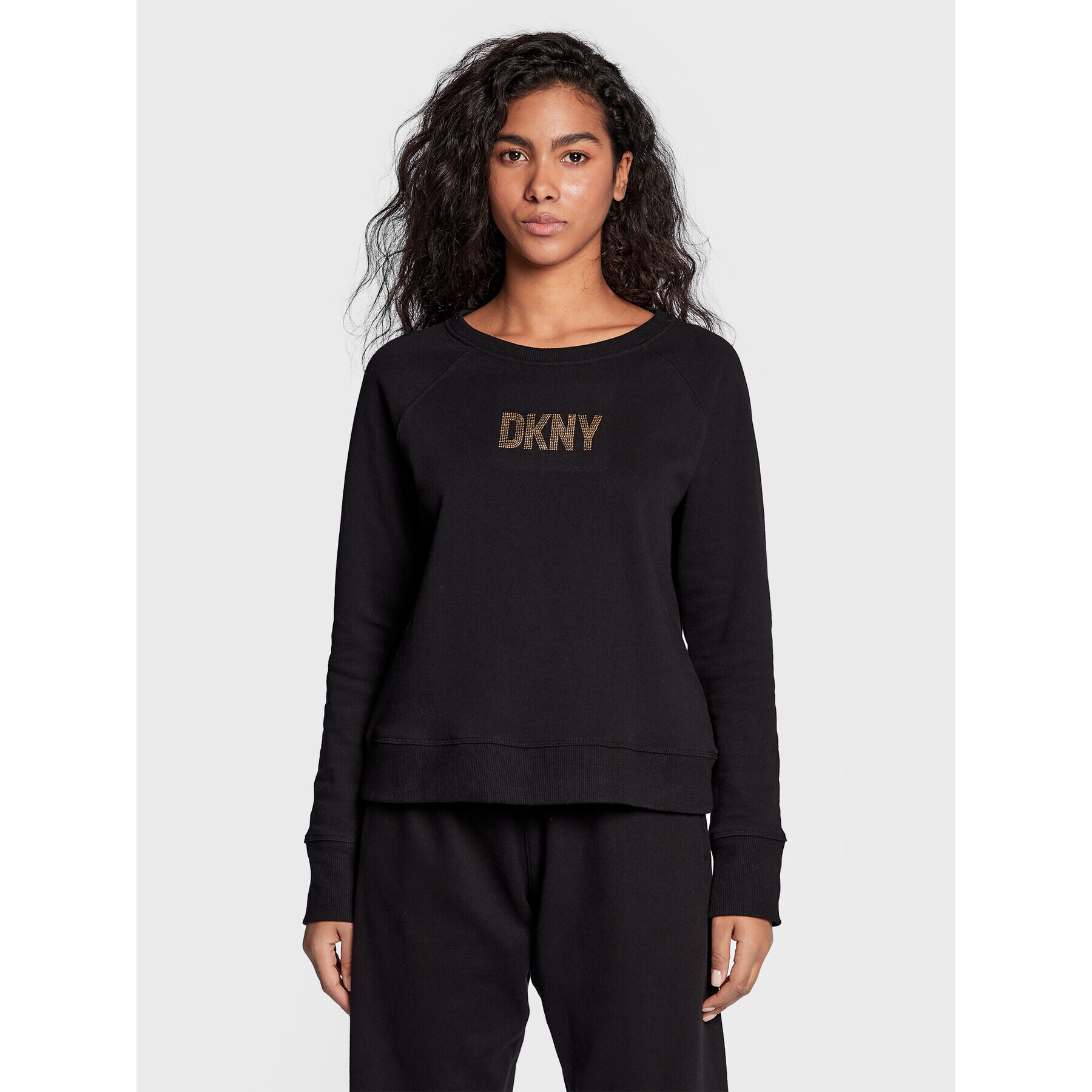 DKNY Sport Pulóver DP2T9121 Fekete Regular Fit - Pepit.hu