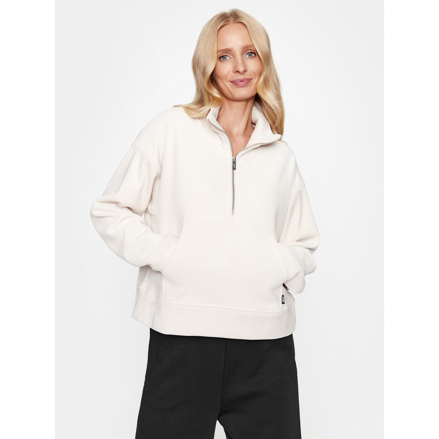 DKNY Sport Pulóver DP3T9414 Ekru Regular Fit - Pepit.hu