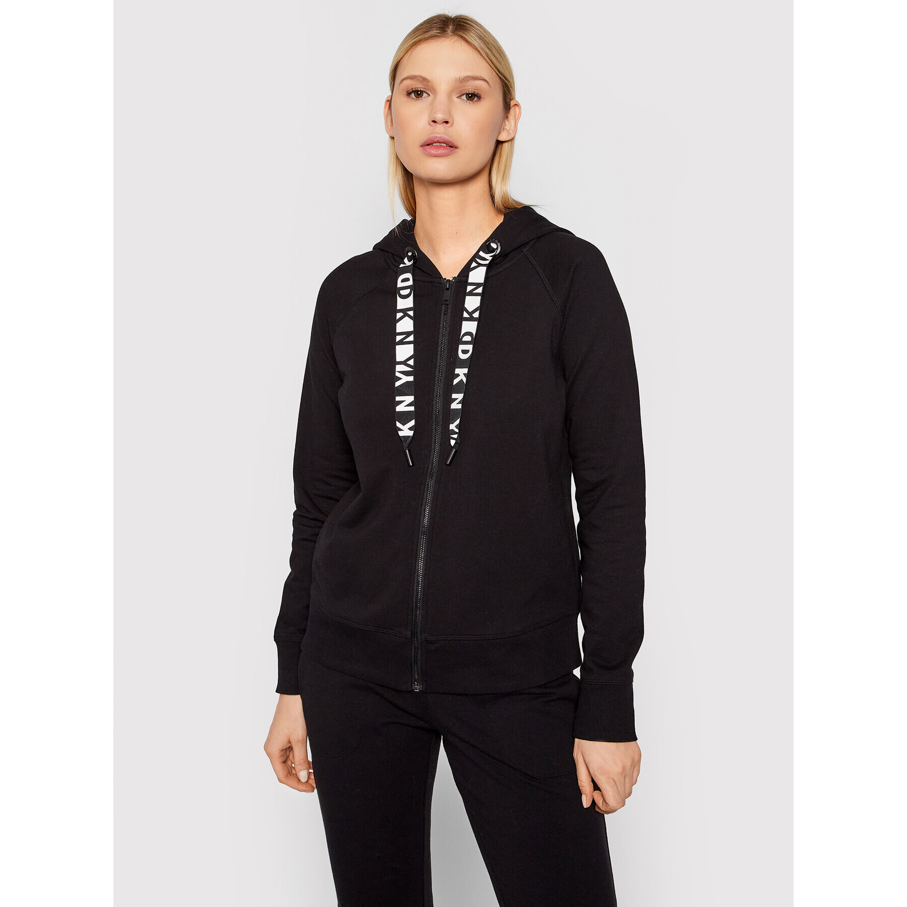 DKNY Sport Pulóver DP9J8598 Fekete Regular Fit - Pepit.hu