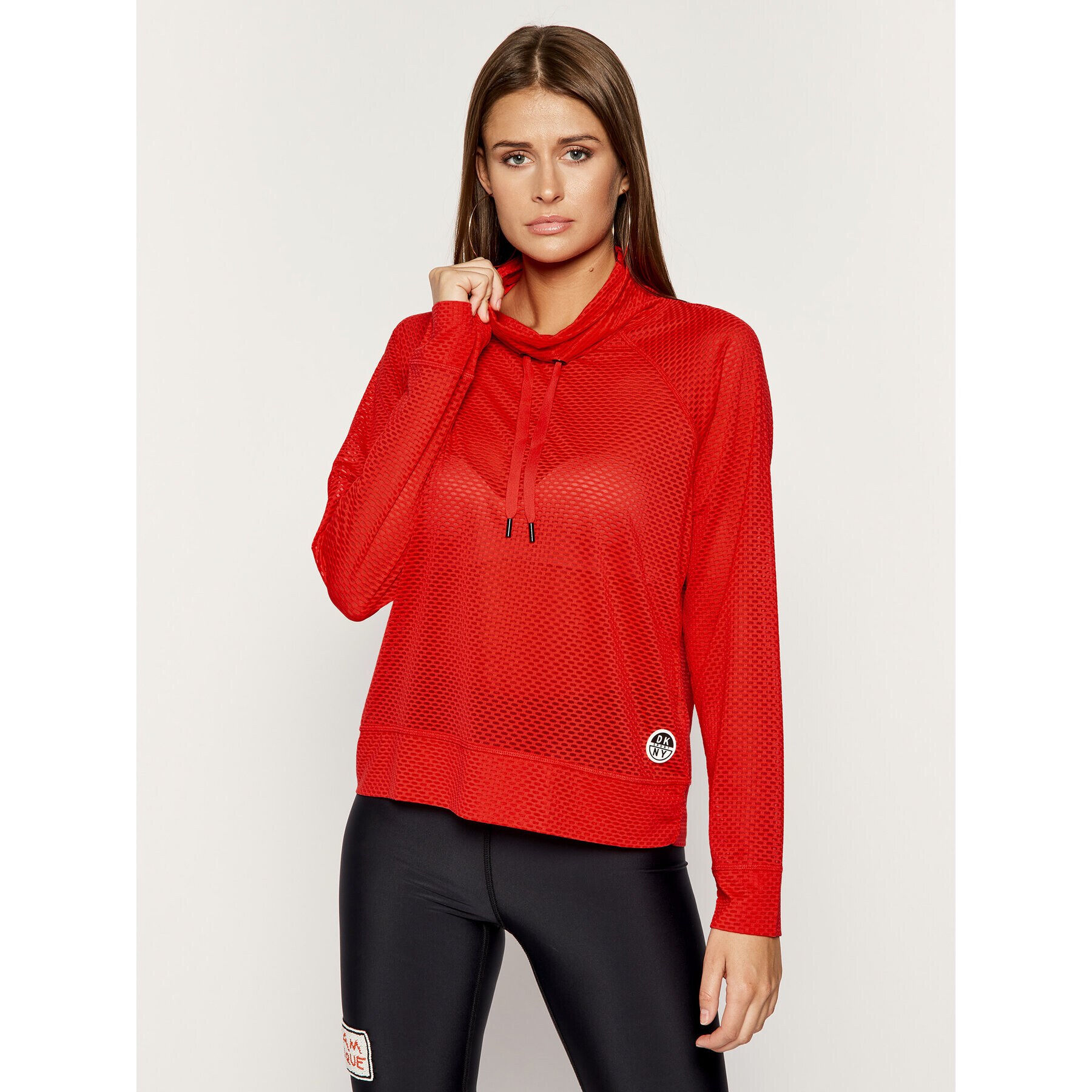 DKNY Sport Pulóver DP9T6457 Piros Regular Fit - Pepit.hu