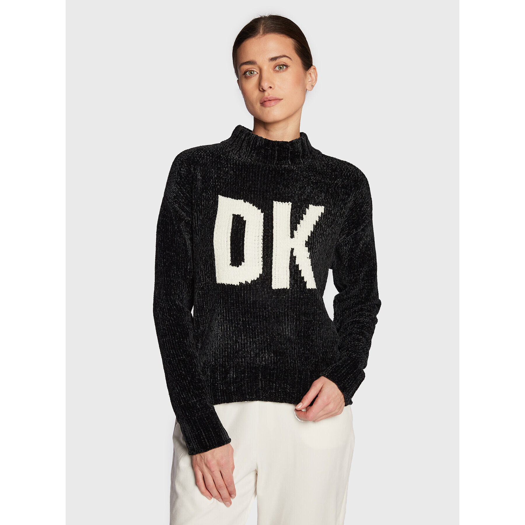 DKNY Sweater P2MS7332 Fekete Regular Fit - Pepit.hu