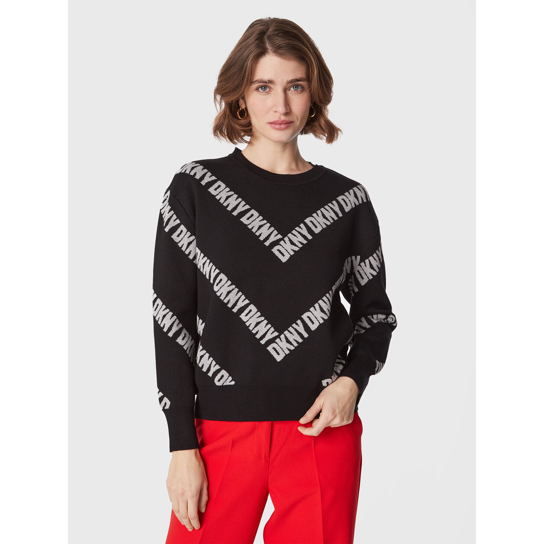 DKNY Sweater P2MSAB42 Fekete Relaxed Fit - Pepit.hu