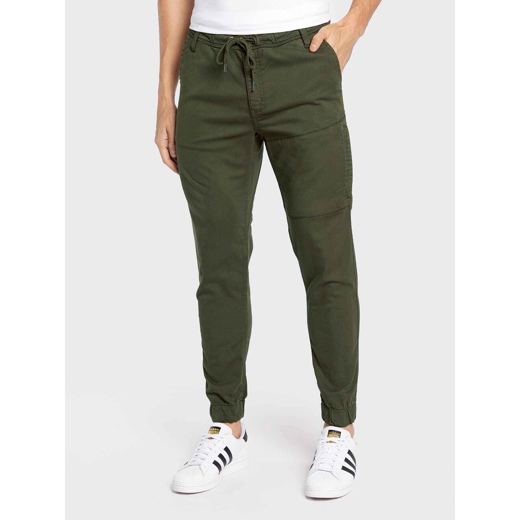 Duer Joggers No Sweat MJNS1100 Khaki Slim Fit - Pepit.hu