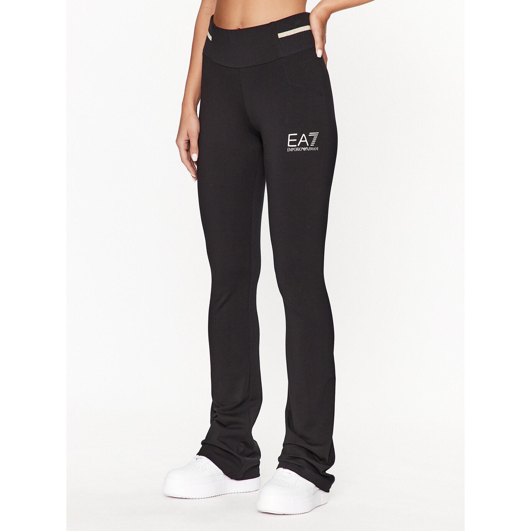 EA7 Emporio Armani Leggings 8NTP68 TJ01Z 0200 Fekete Regular Fit - Pepit.hu