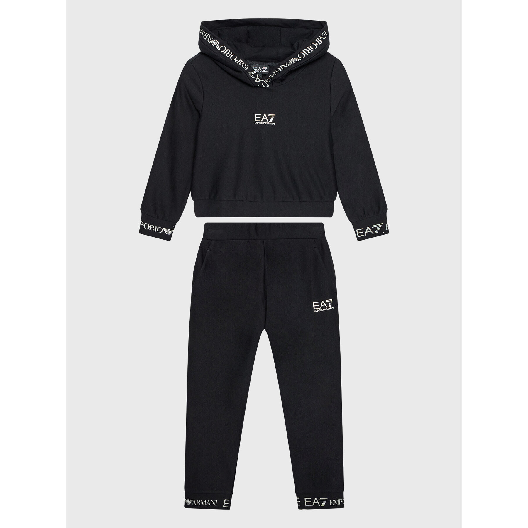 EA7 Emporio Armani Melegítő 6LFV01 FJALZ 0200 Fekete Regular Fit - Pepit.hu