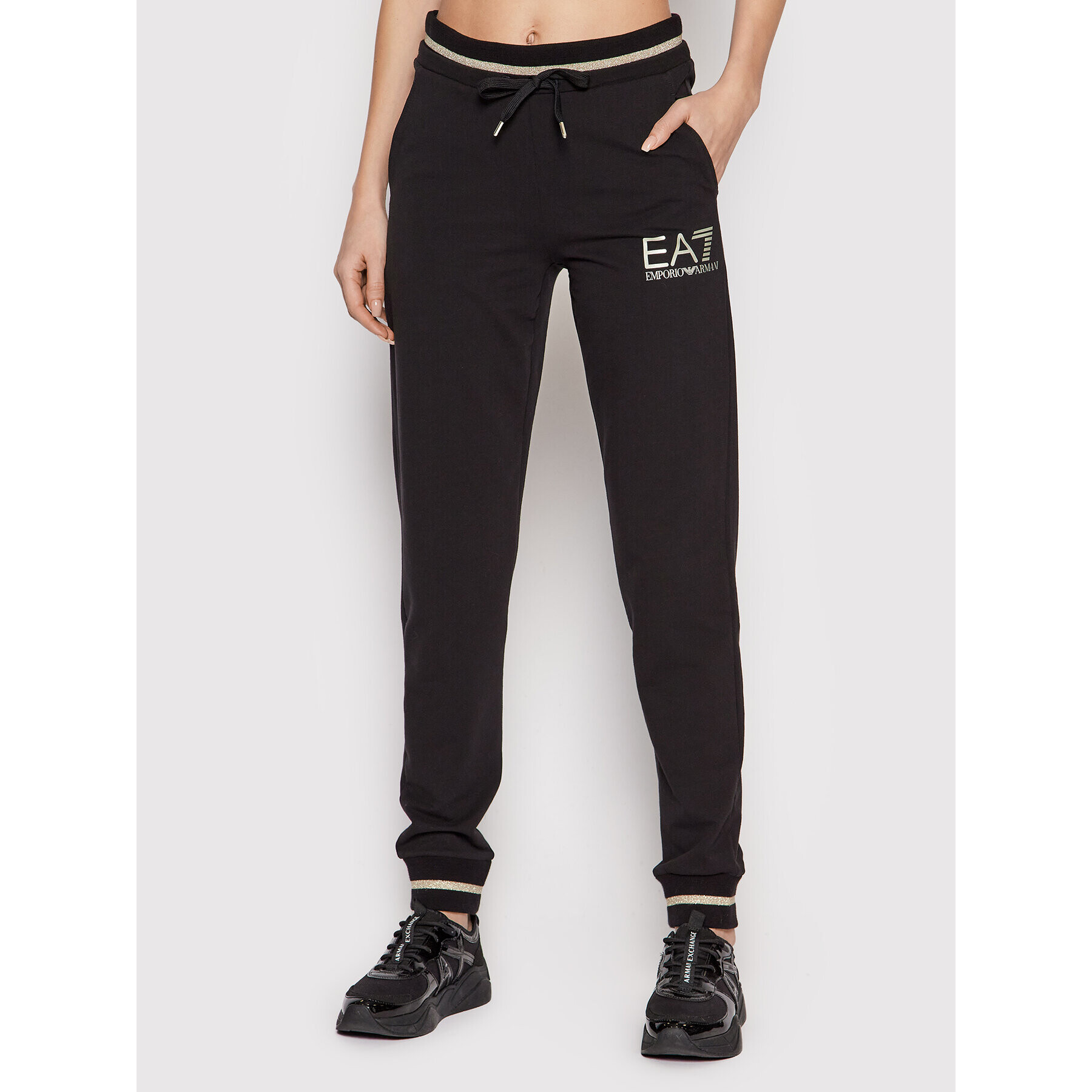 EA7 Emporio Armani Melegítő alsó 3LTP58 TJCQZ 1200 Fekete Regular Fit - Pepit.hu