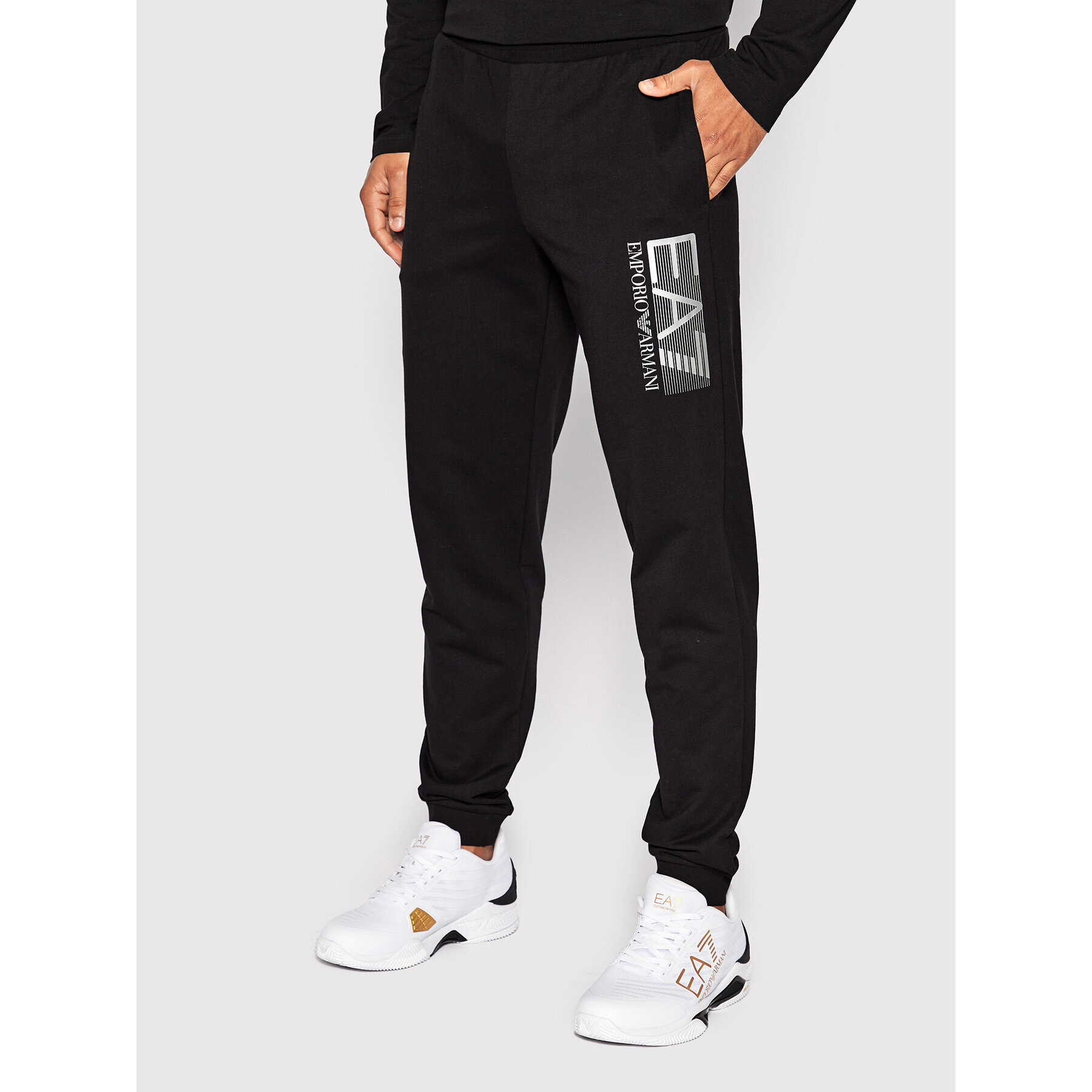 EA7 Emporio Armani Melegítő alsó 6LPP73 PJ05Z 0200 Fekete Regular Fit - Pepit.hu