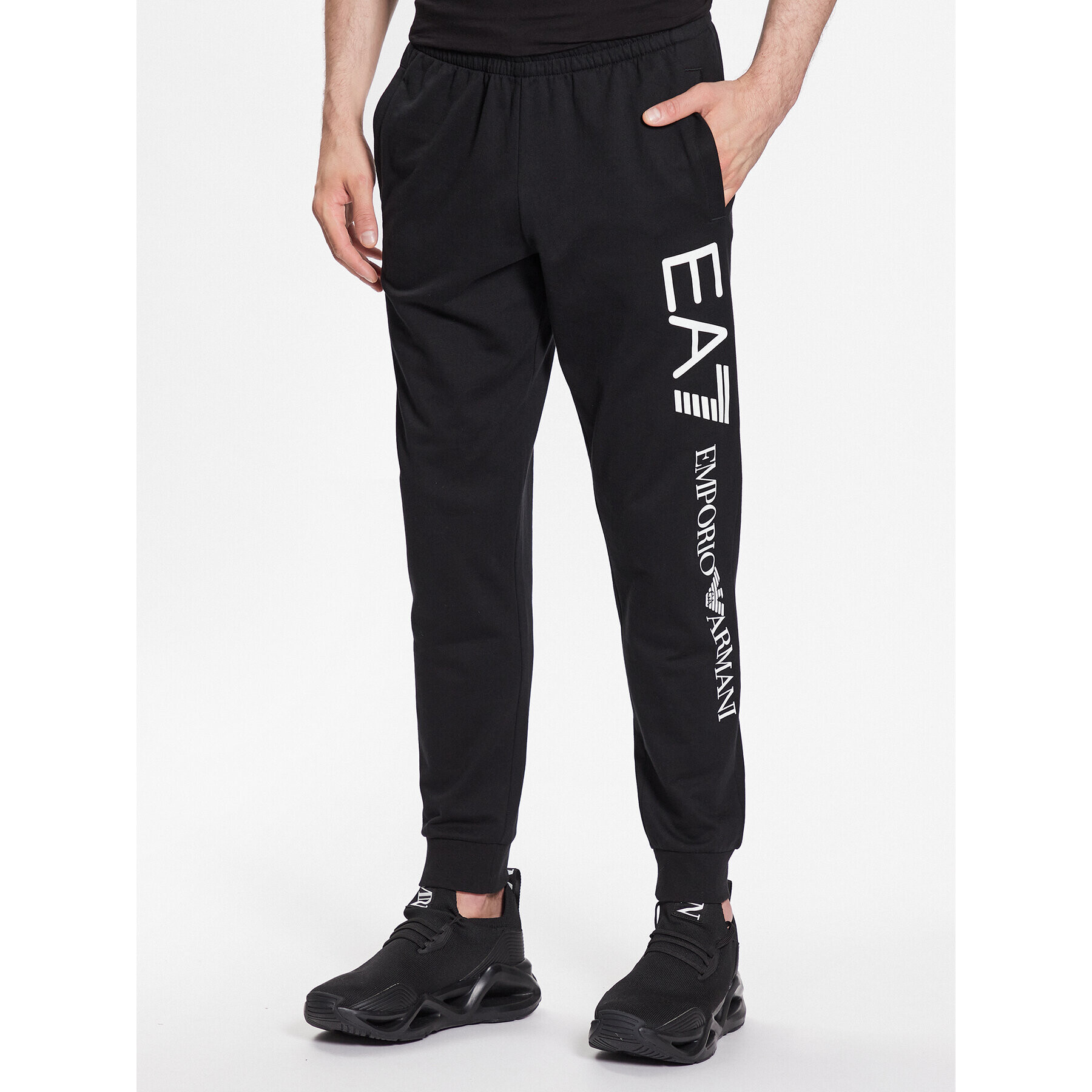 EA7 Emporio Armani Melegítő alsó 8NPPC1 PJ05Z 0203 Fekete Regular Fit - Pepit.hu