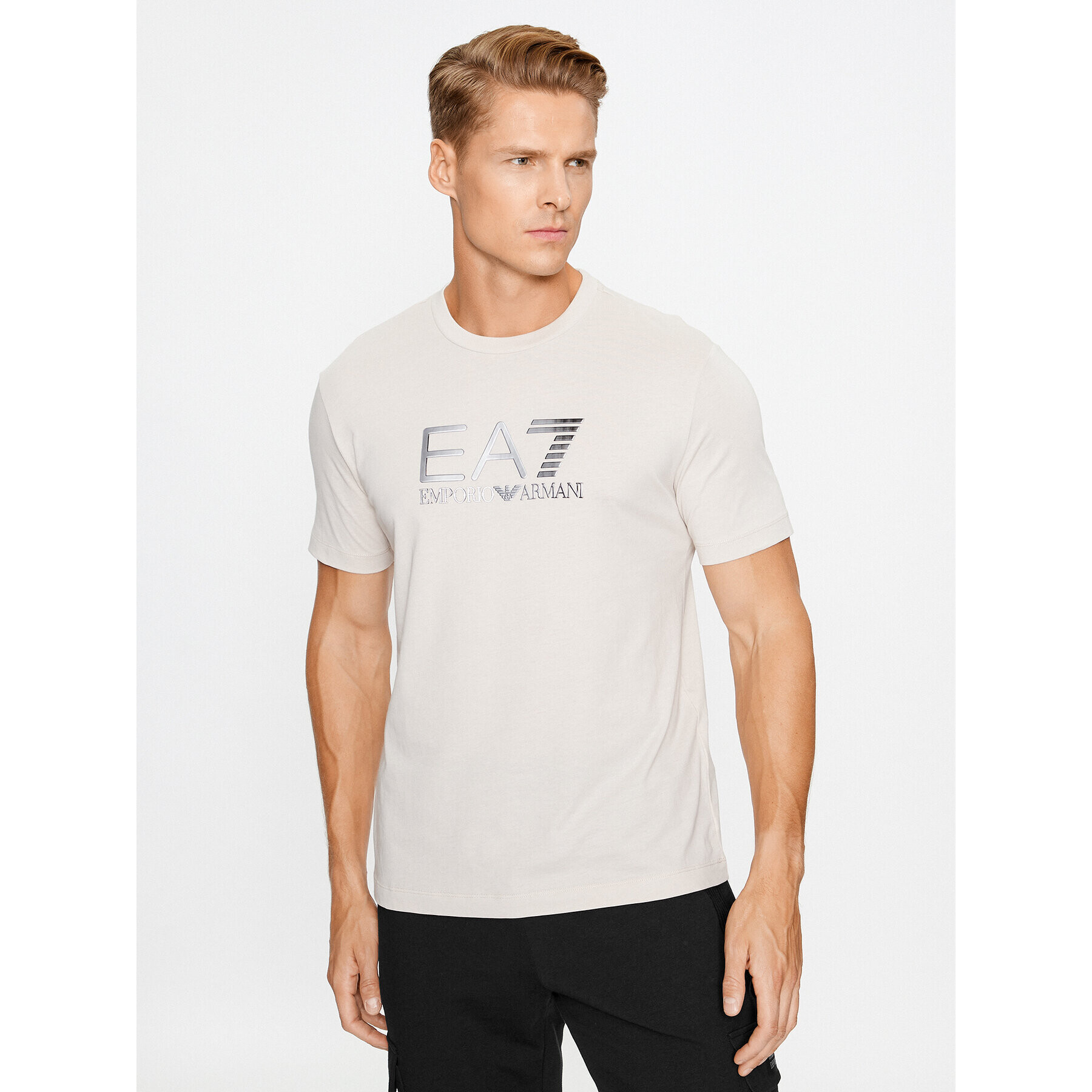 EA7 Emporio Armani Póló 6RPT71 PJM9Z 1716 Ezüst Regular Fit - Pepit.hu