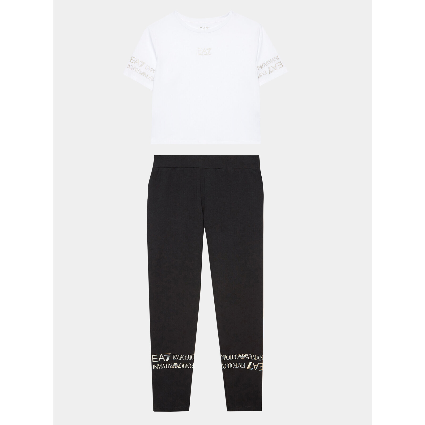 EA7 Emporio Armani Póló és leggins szett 3RFV54 FJ7CZ 0200 Fekete Regular Fit - Pepit.hu