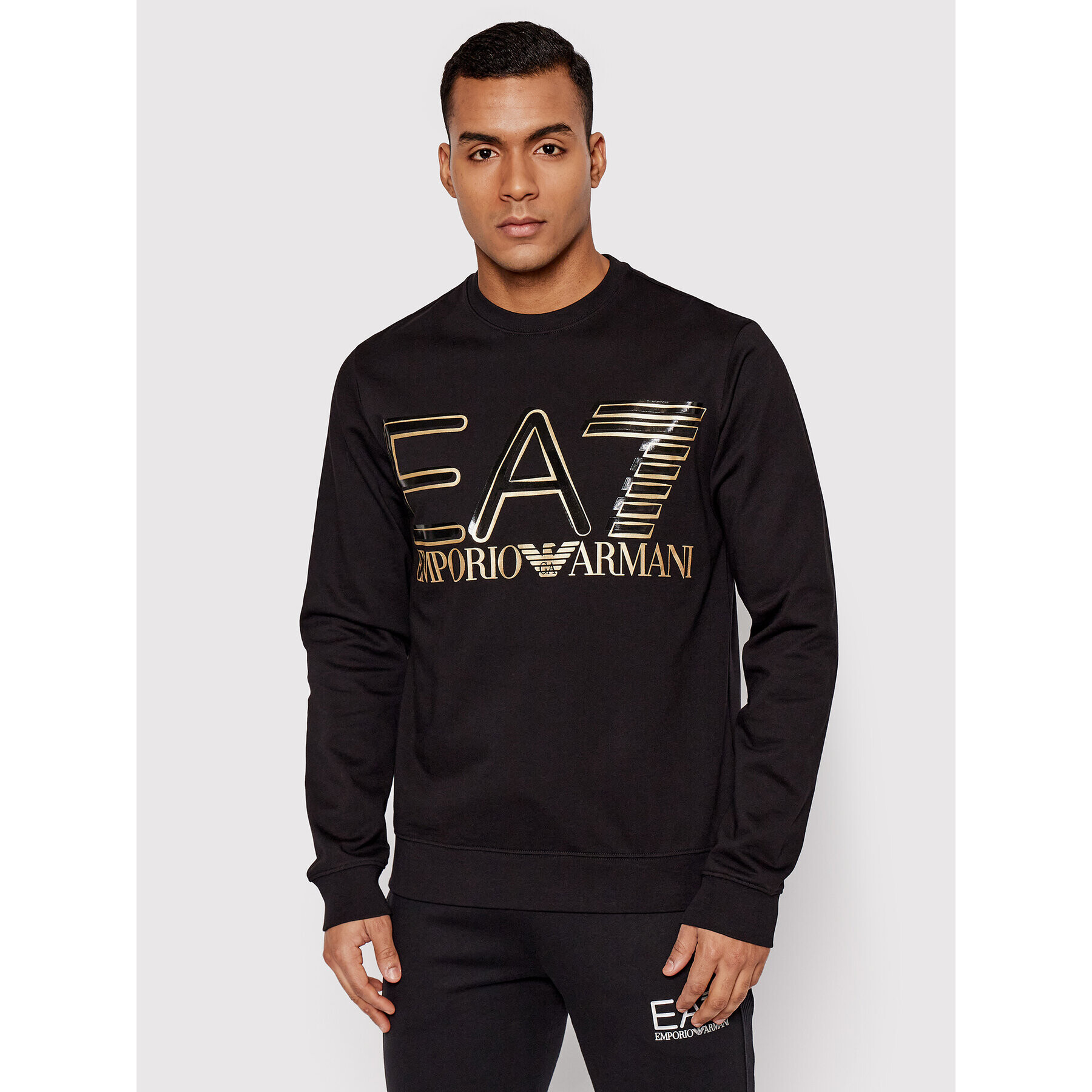 EA7 Emporio Armani Pulóver 3LPM44 PJFGZ 0208 Fekete Regular Fit - Pepit.hu