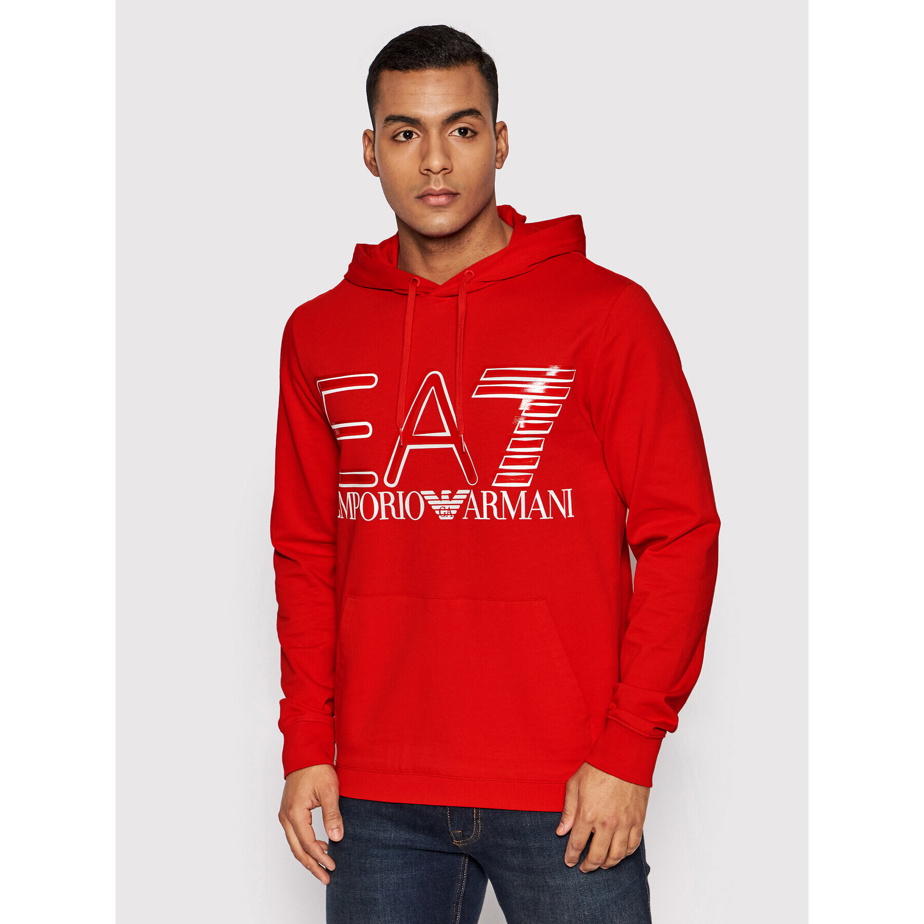 EA7 Emporio Armani Pulóver 3LPM45 PJFGZ 1451 Piros Regular Fit - Pepit.hu