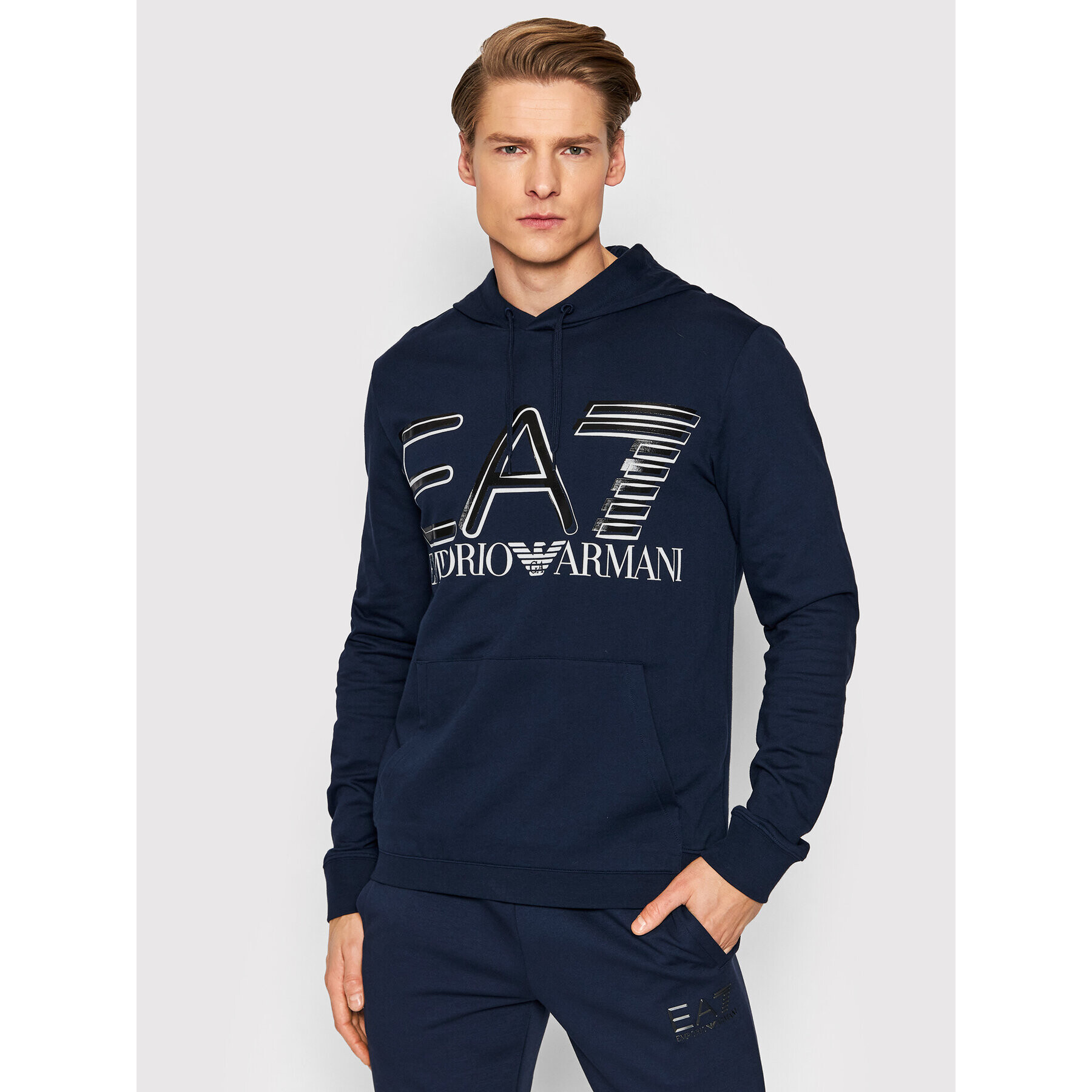 EA7 Emporio Armani Pulóver 3LPM45 PJFGZ 1554 Sötétkék Regular Fit - Pepit.hu