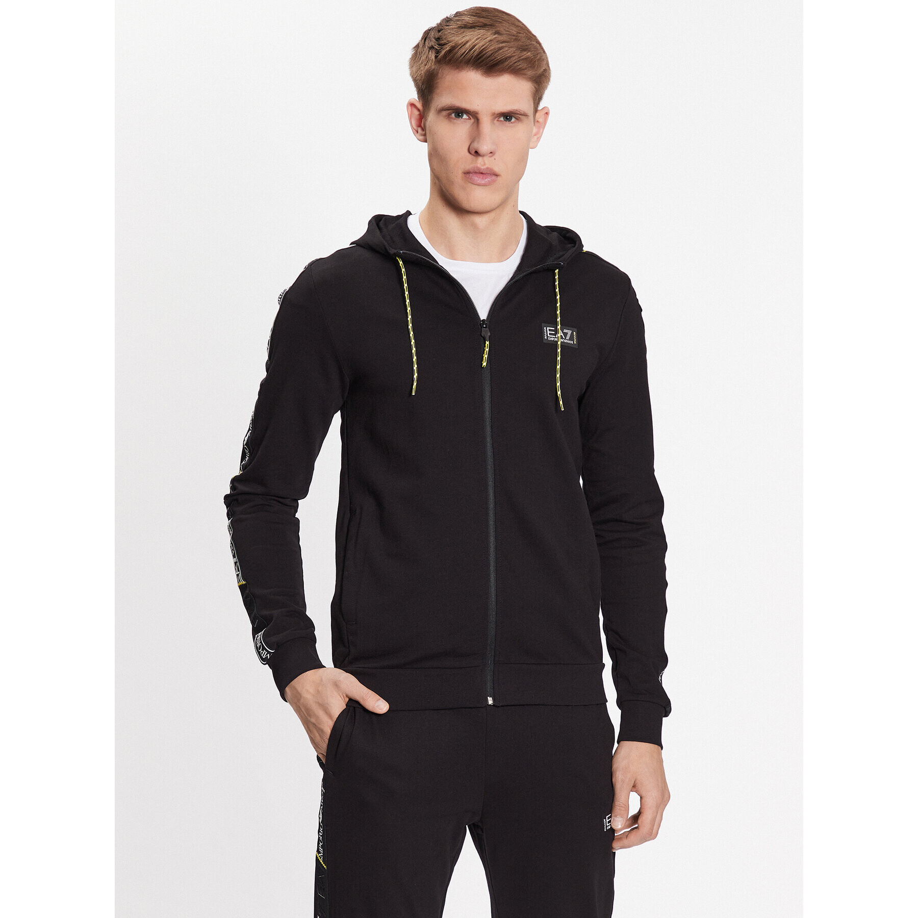 EA7 Emporio Armani Pulóver 3RPM09 PJ05Z 1200 Fekete Regular Fit - Pepit.hu