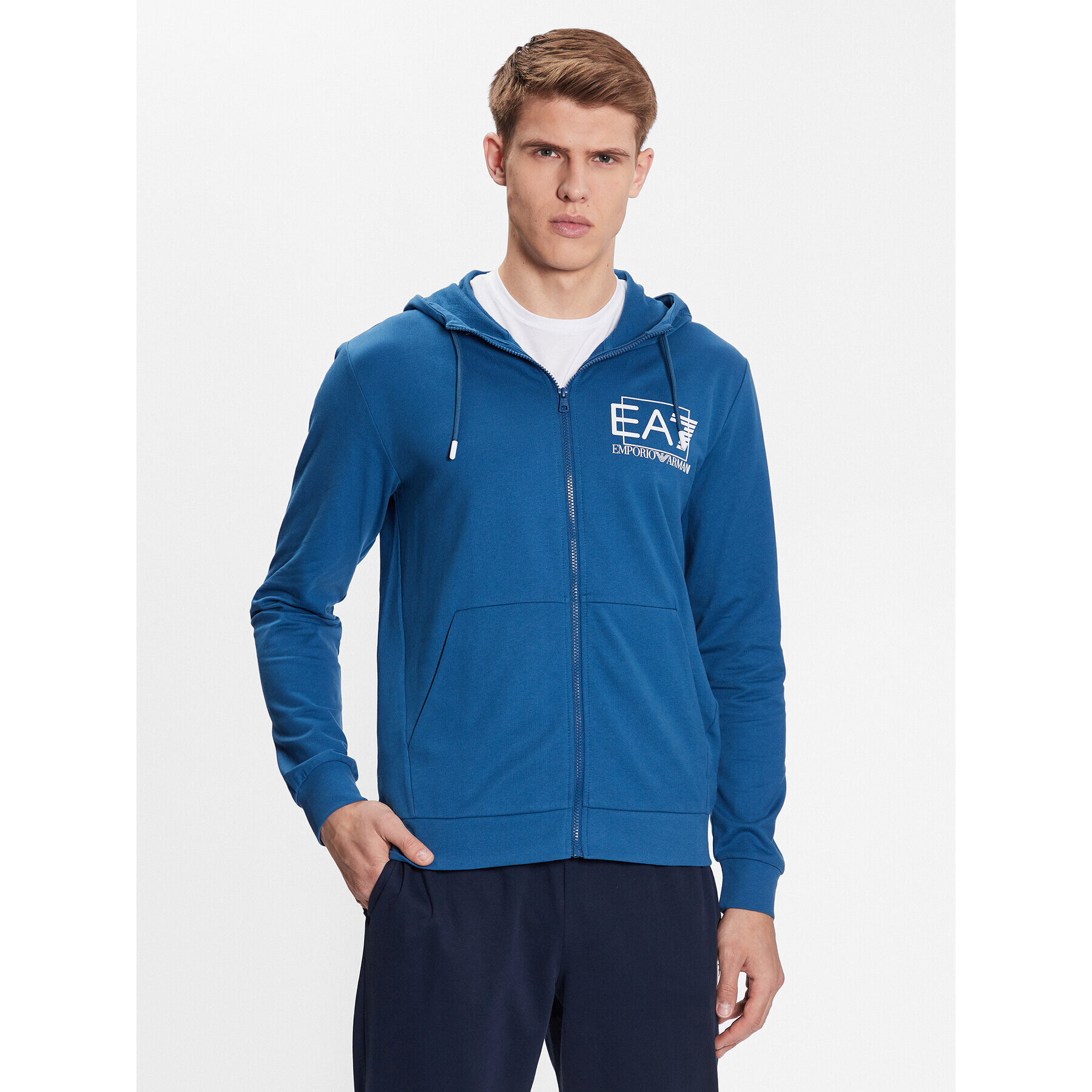 EA7 Emporio Armani Pulóver 3RPM53 PJ05Z 1534 Kék Regular Fit - Pepit.hu