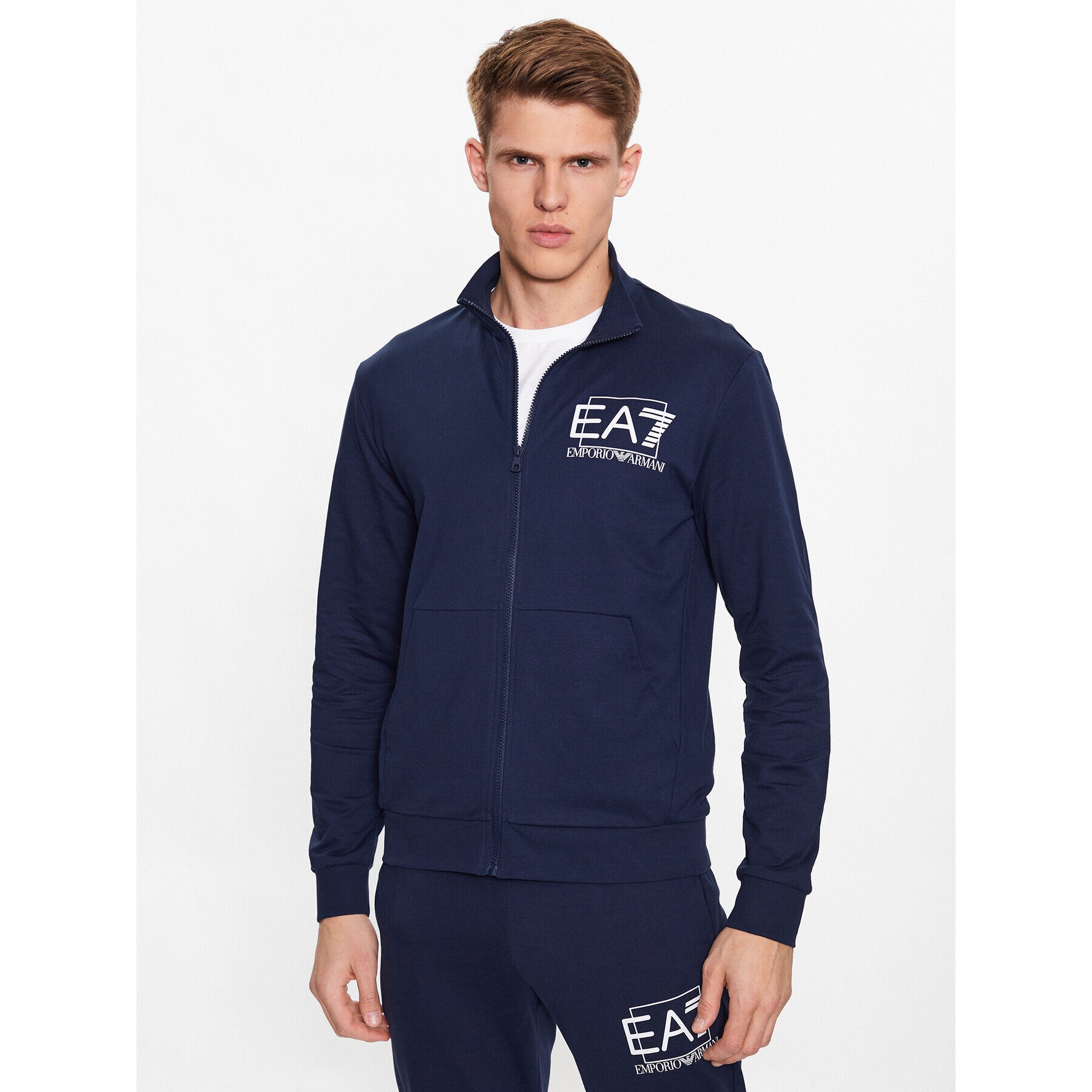 EA7 Emporio Armani Pulóver 3RPM61 PJ05Z 1554 Sötétkék Regular Fit - Pepit.hu