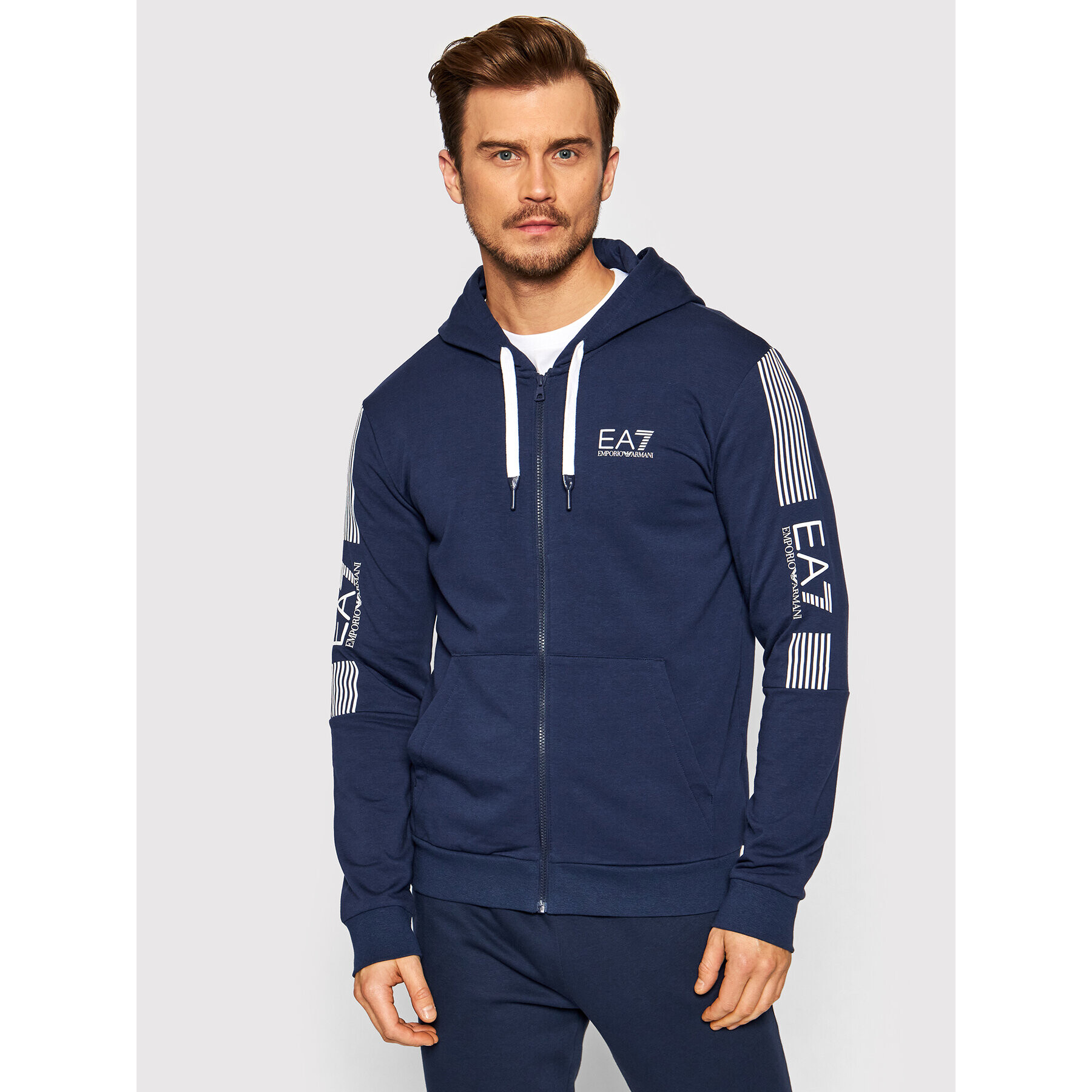 EA7 Emporio Armani Pulóver 6KPM58 PJ9FZ 1554 Sötétkék Regular Fit - Pepit.hu